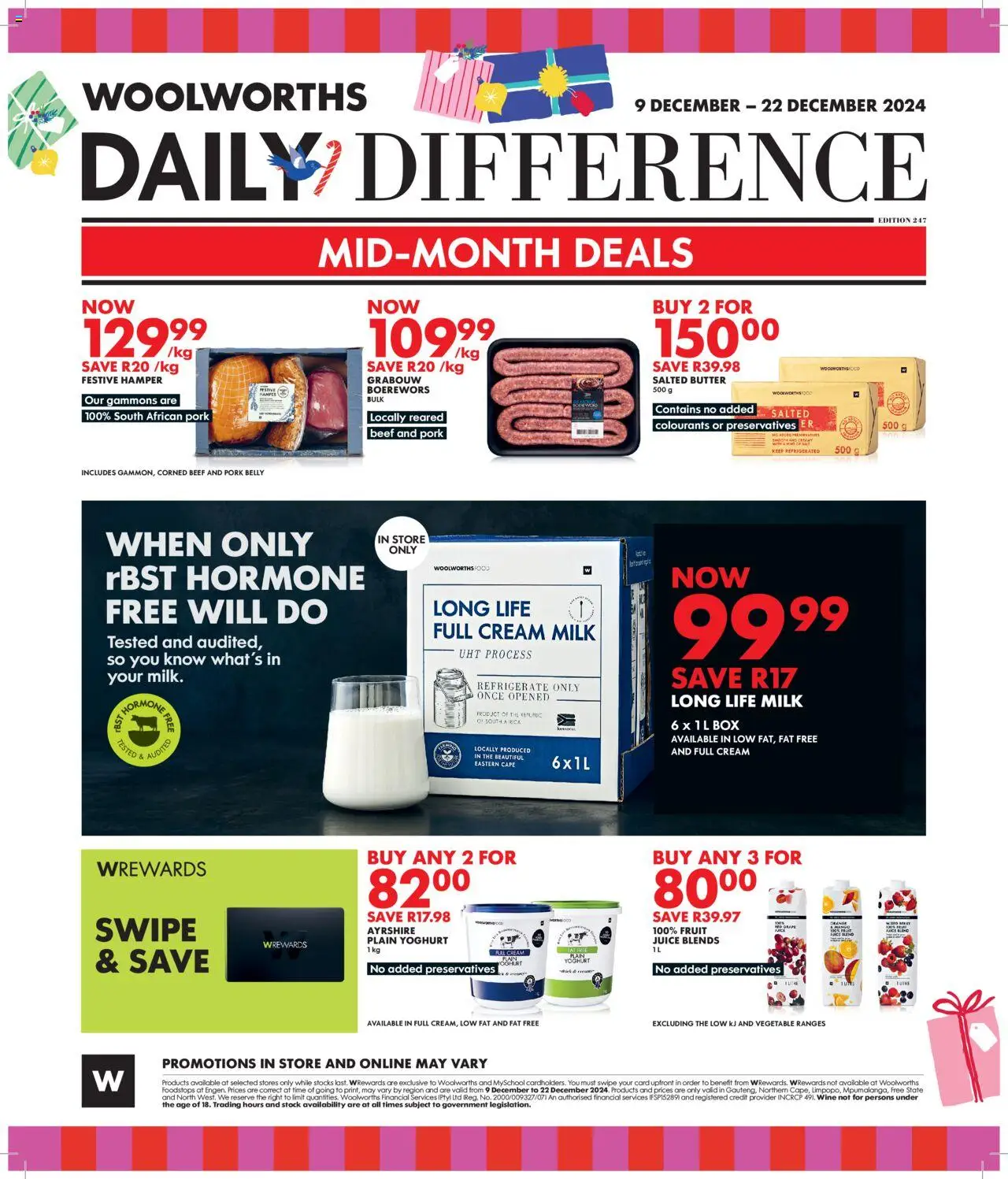 Woolworths Daily Difference - Gauteng from 09/12 - 22/12/2024 > Promotions - page 8