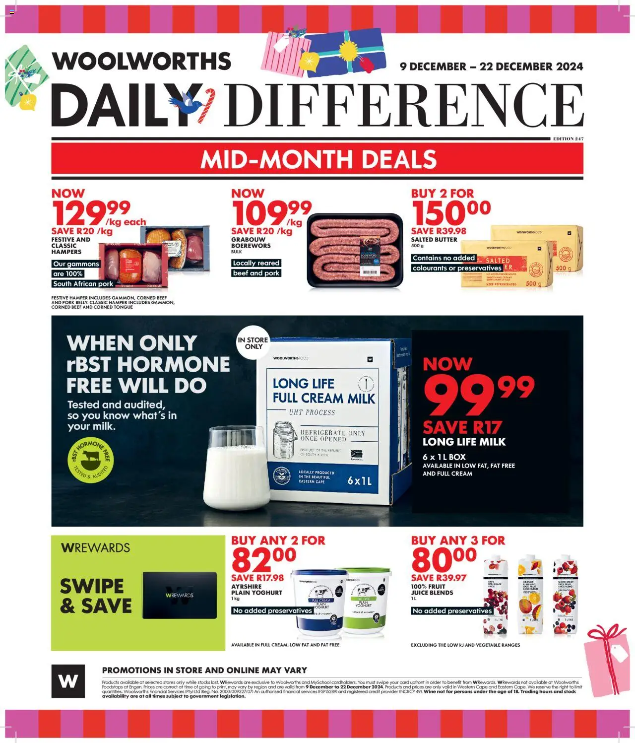 Woolworths Daily Difference - Western Cape from 09/12 - 22/12/2024 > Promotions - page 8