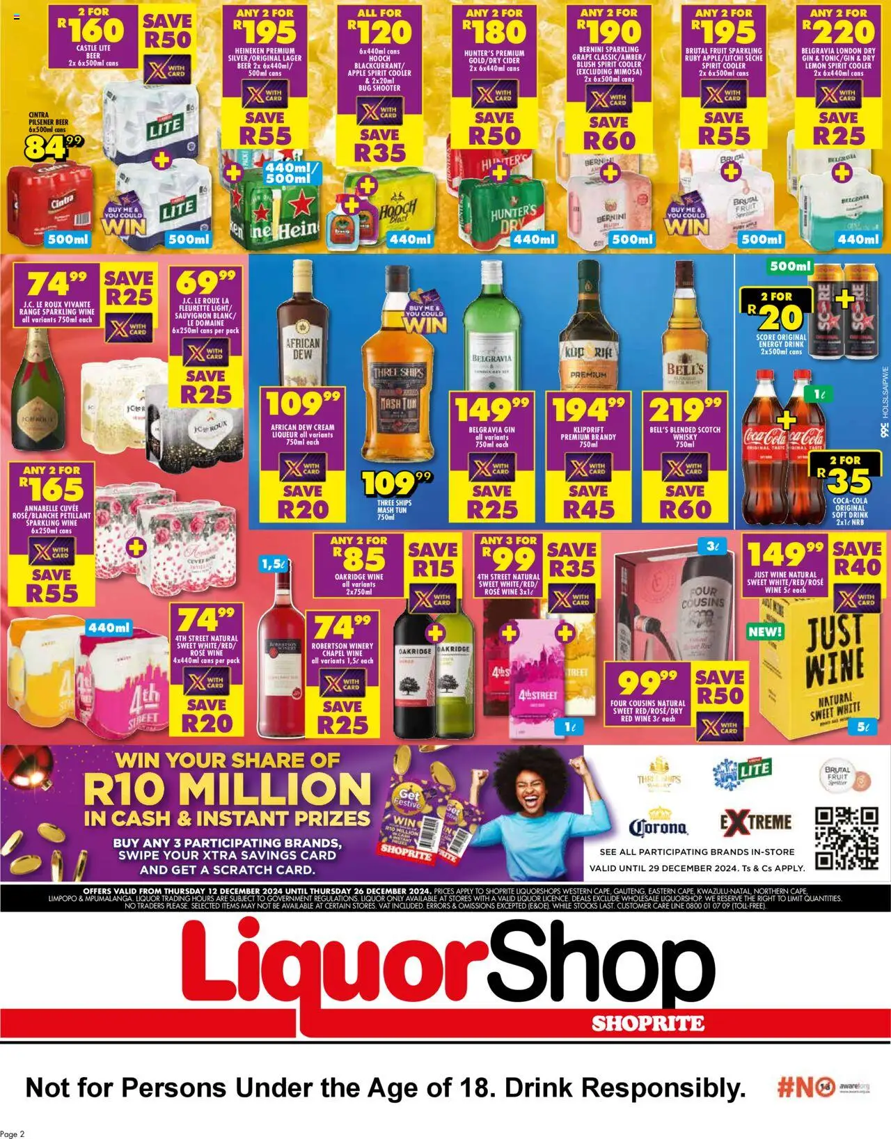 Shoprite LiquorShop Xtra Savings 12/12 - 26/12/2024 >> Catalogue - page 2