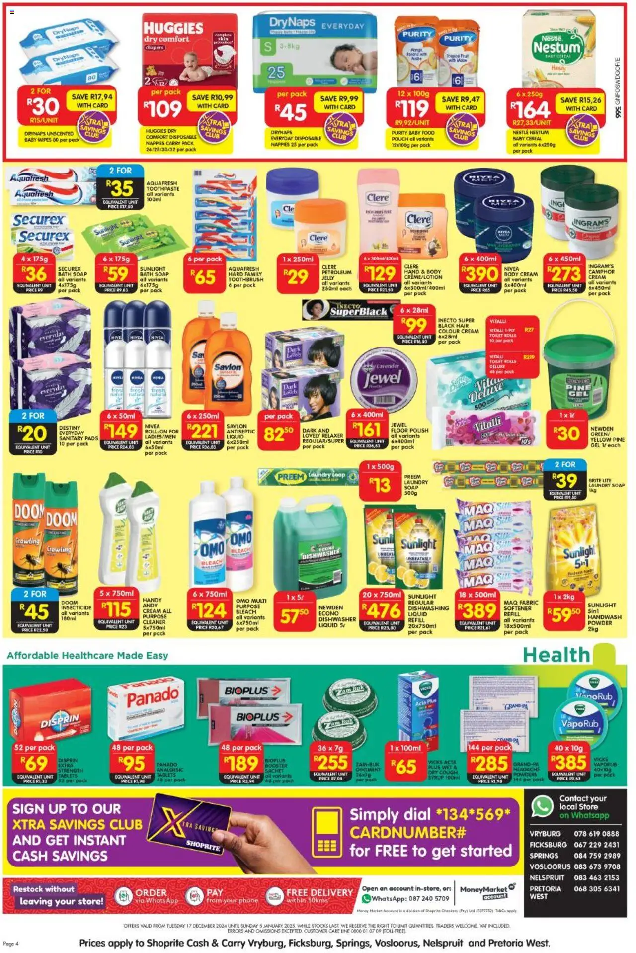 Shoprite Gauteng - Cash & Carry Month-End Deals 17/12/2024 - 05/01/2025/2024 >> Catalogue - page 4