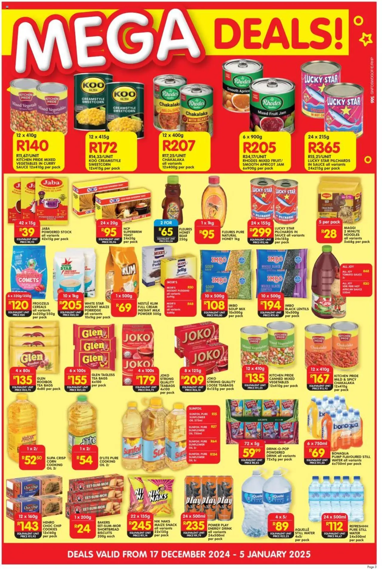 Shoprite Gauteng - Cash & Carry Month-End Deals 17/12/2024 - 05/01/2025/2024 >> Catalogue - page 3