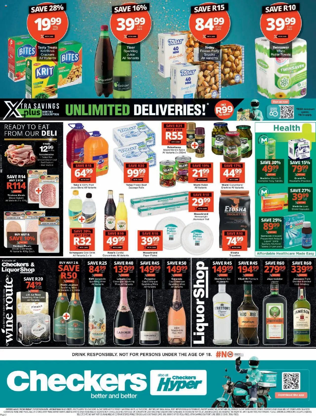 Checkers Gauteng - New Year's Promotion 27/12/2024 - 01/01/2025/2024 >> Catalogue - page 2