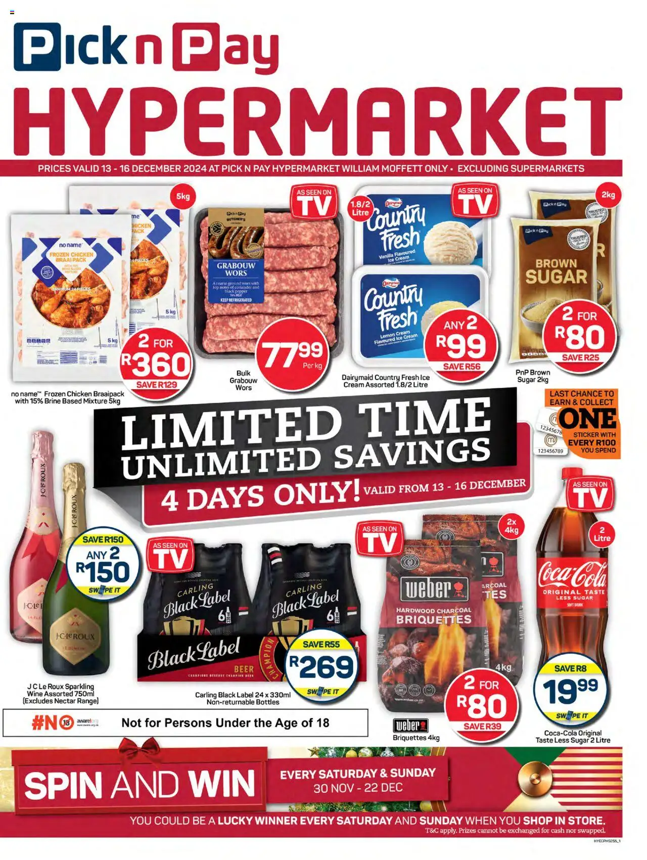 Pick n Pay Eastern Cape - Hyper Limited Time Specials from 13/12 - 16/12/2024