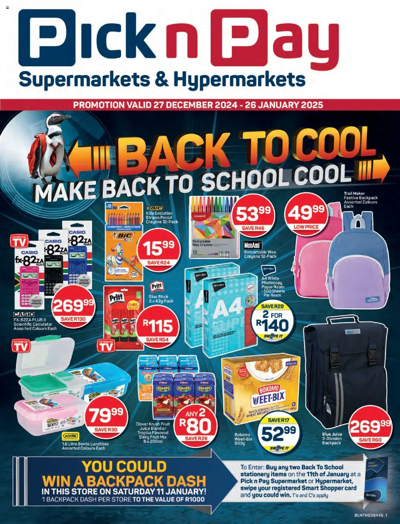 Pick n Pay Inland provinces - Back To School Specials from 27/12/2024 - 26/01/2025/2024