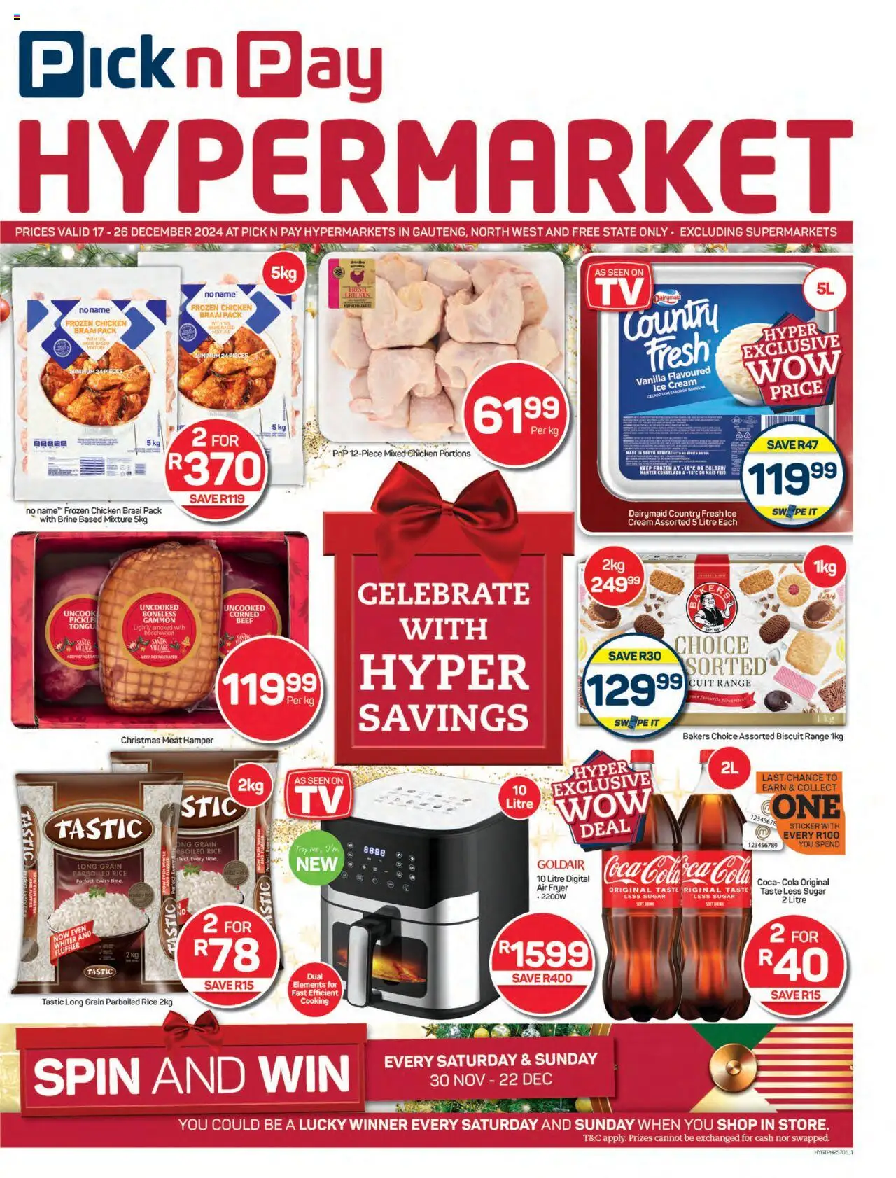 Pick n Pay Inland provinces - Hyper Specials from 17/12 - 26/12/2024