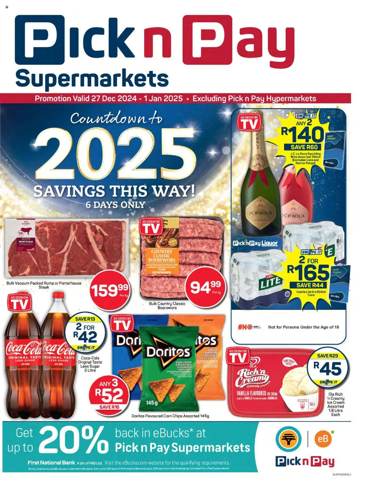 Pick n Pay Inland provinces - New Year Specials from 27/12/2024 - 01/01/2025/2024