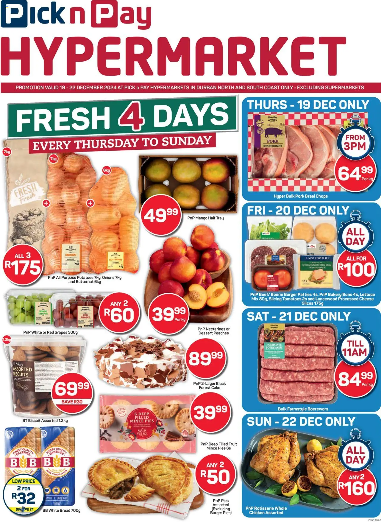 Pick n Pay KwaZulu-Natal - Hyper Fresh Specials from 19/12 - 22/12/2024