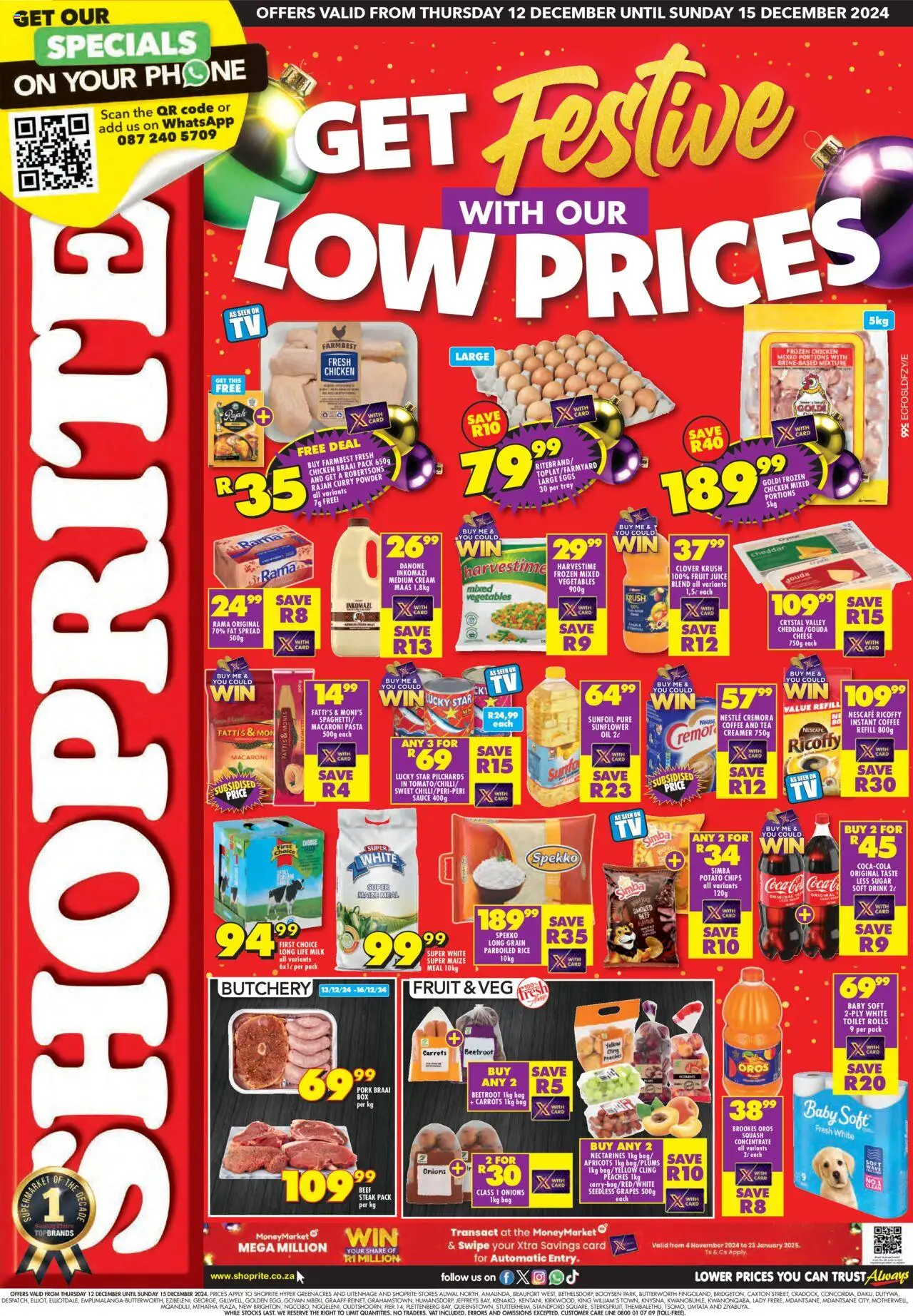 Shoprite Eastern Cape - Festive Low Prices 12/12 - 15/12/2024