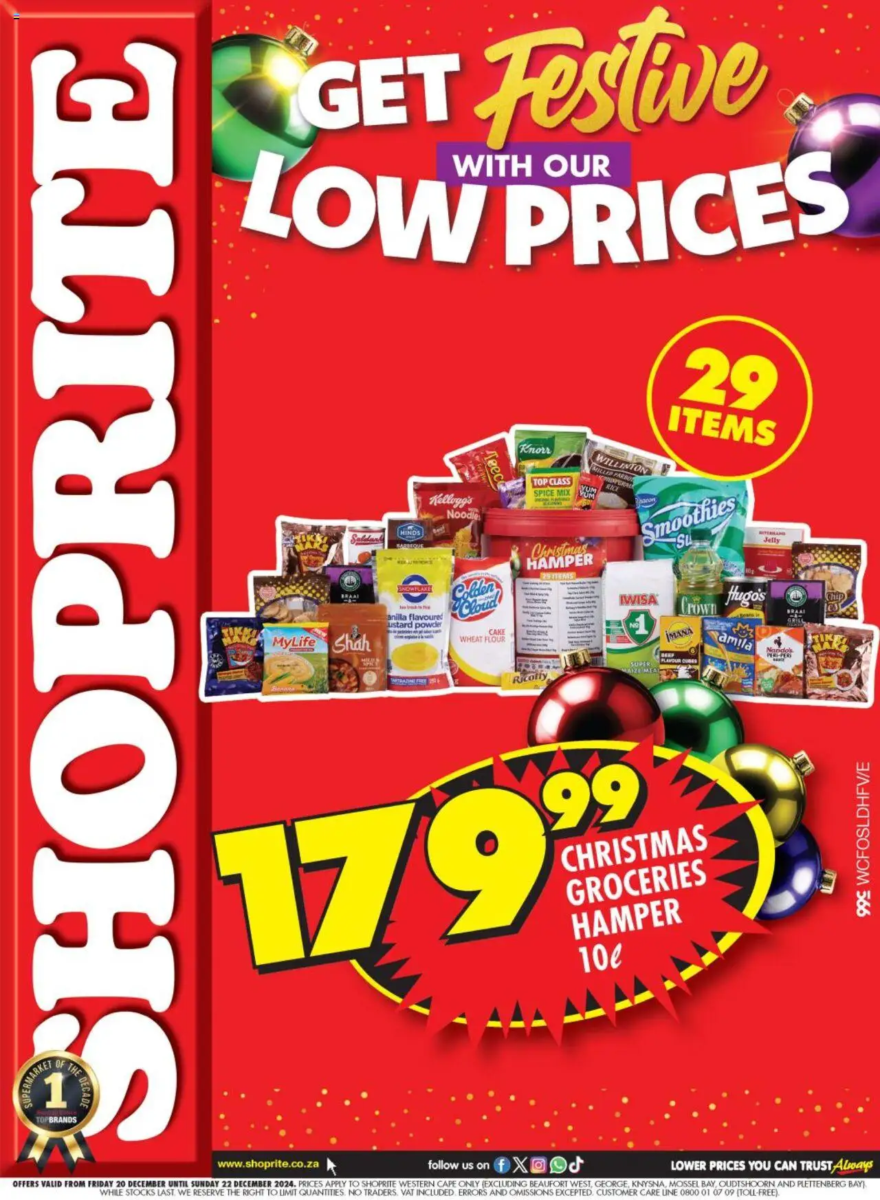 Shoprite Western Cape - Festive Prices 20/12 - 22/12/2024