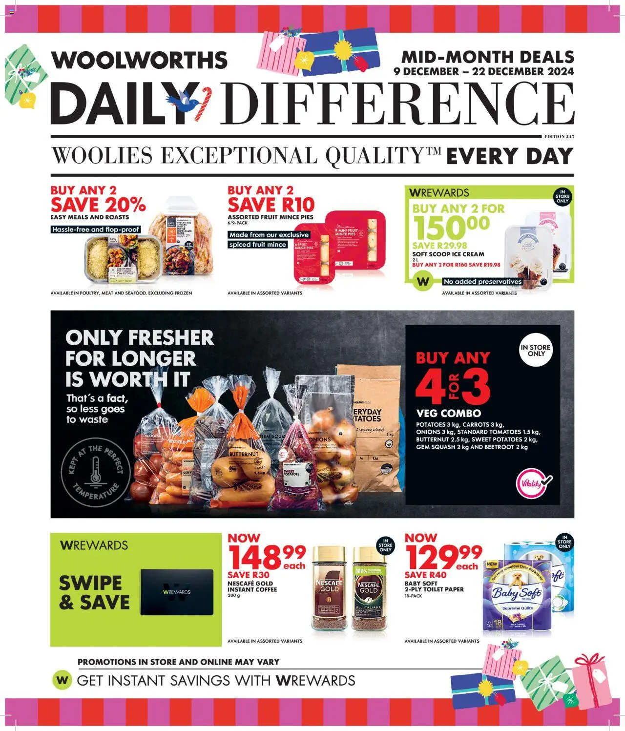 Woolworths Daily Difference - Gauteng from 09/12 - 22/12/2024