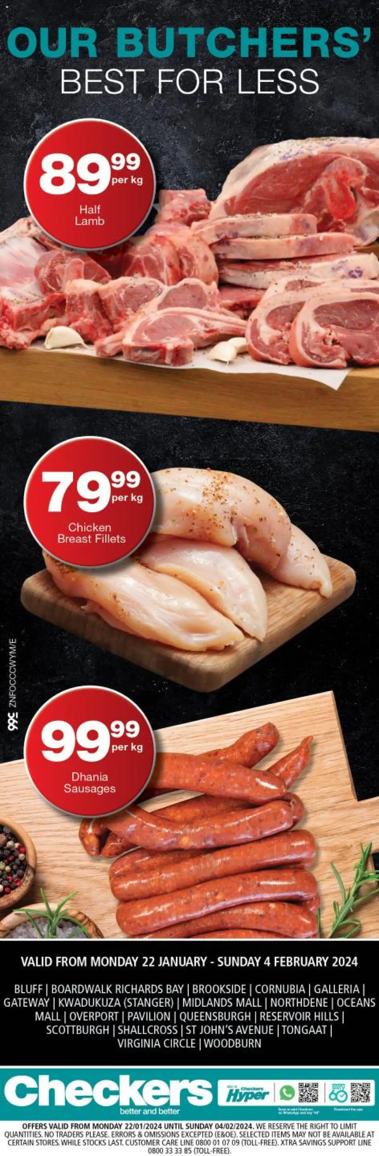 Checkers Butchery Promotion January Kwazulu-Natal 22/01/2024 - 04/02/2025/2024 >> Catalogue - Chicken