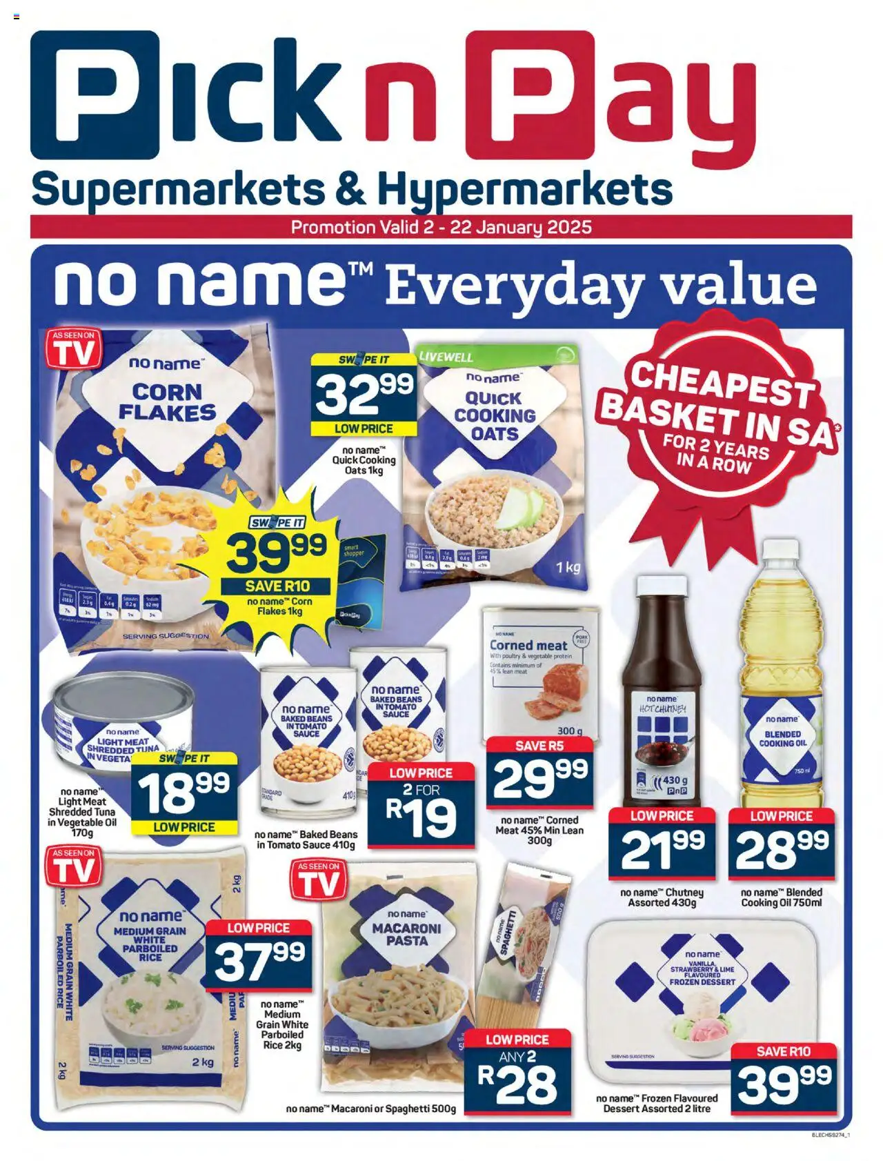 Pick n Pay Eastern Cape - Hyper No Name Specials from 02/01 - 22/01/2025