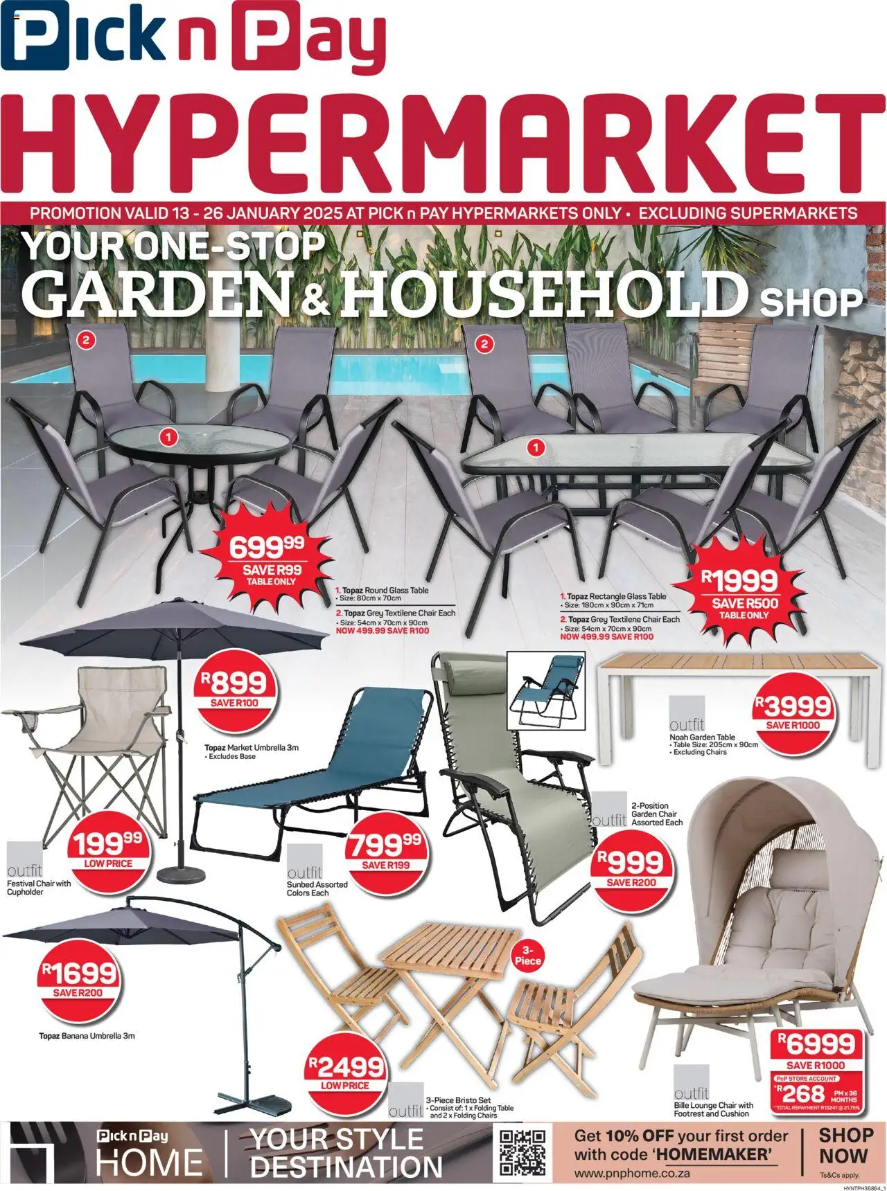 Pick n Pay Hyper Outdoor Specials from 13/01 - 26/01/2025