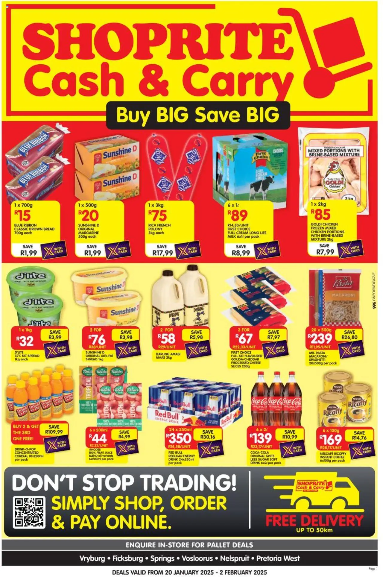 Shoprite Gauteng - Cash & Carry Month-end Deals 20/01 - 02/02/2025