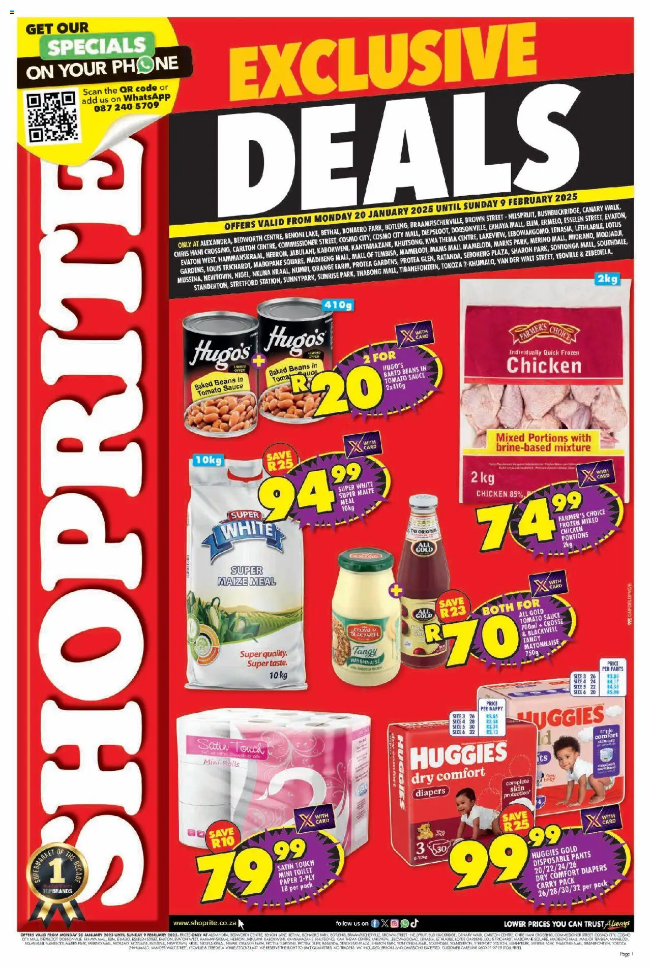 Shoprite Gauteng - Subsidy and Essentials Combo Exclusive 20/01 - 09/02/2025