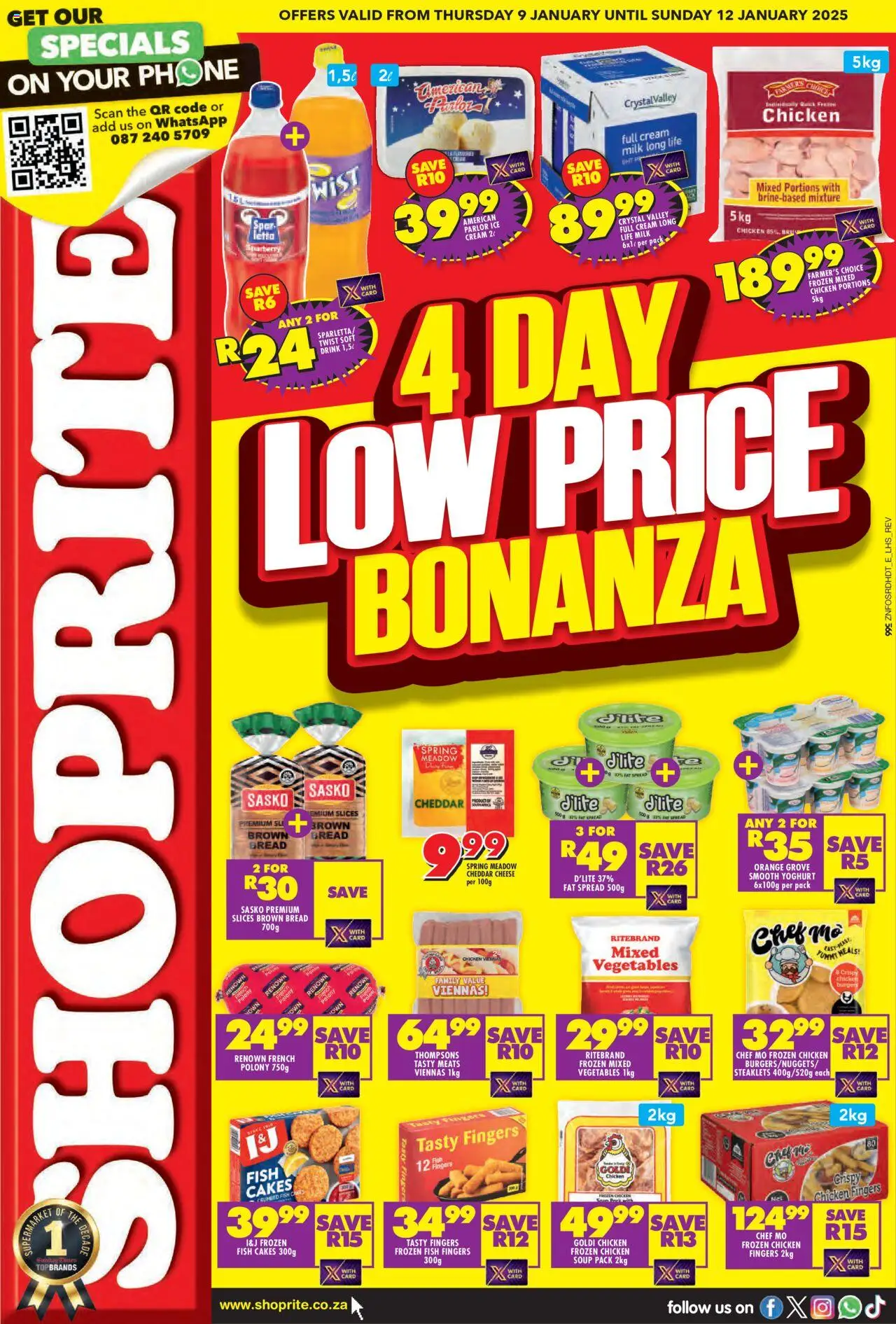 Shoprite KwaZulu-Natal - Low Price Bonanza 09/01 - 12/01/2025