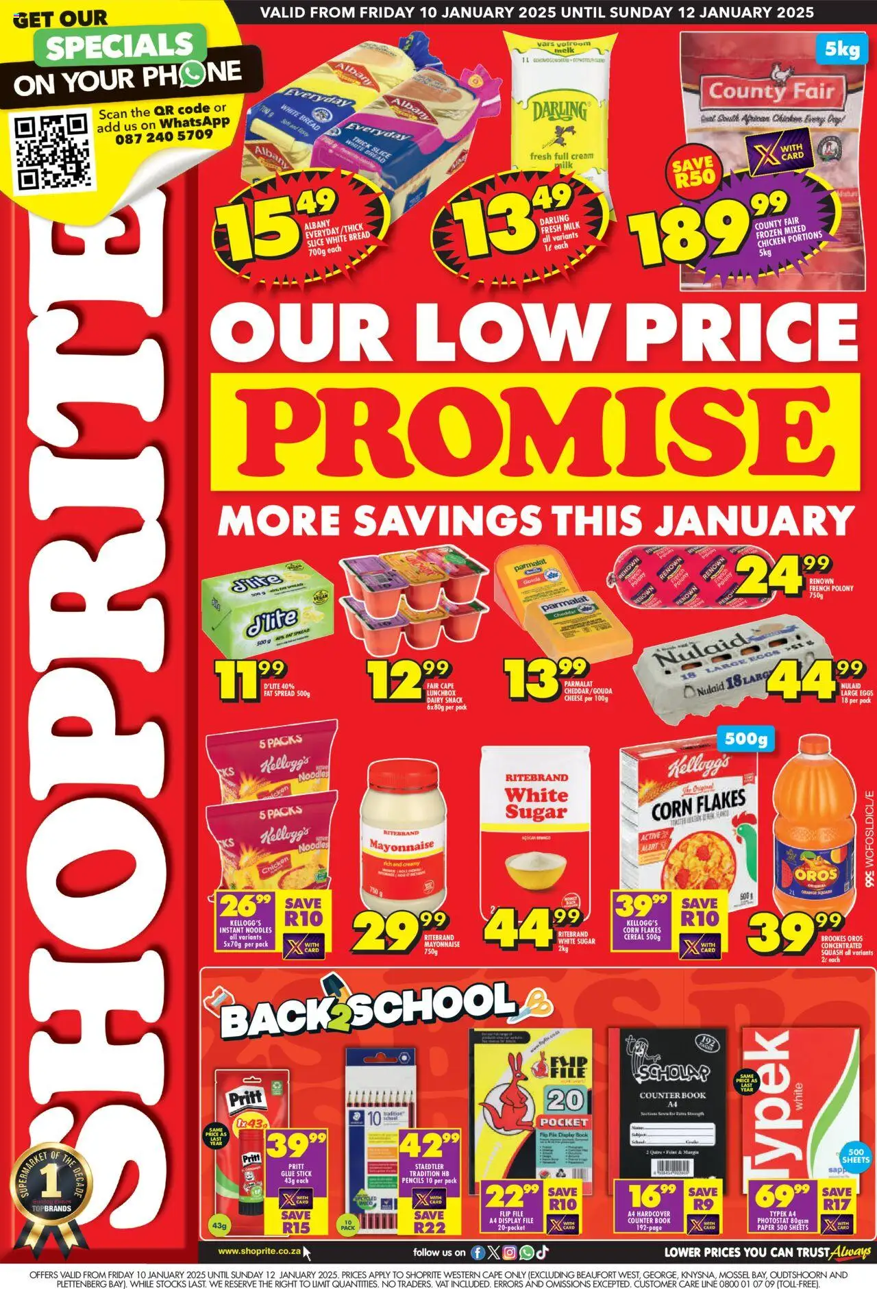 Shoprite Western Cape - Promise Leaflet 10/01 - 12/01/2025