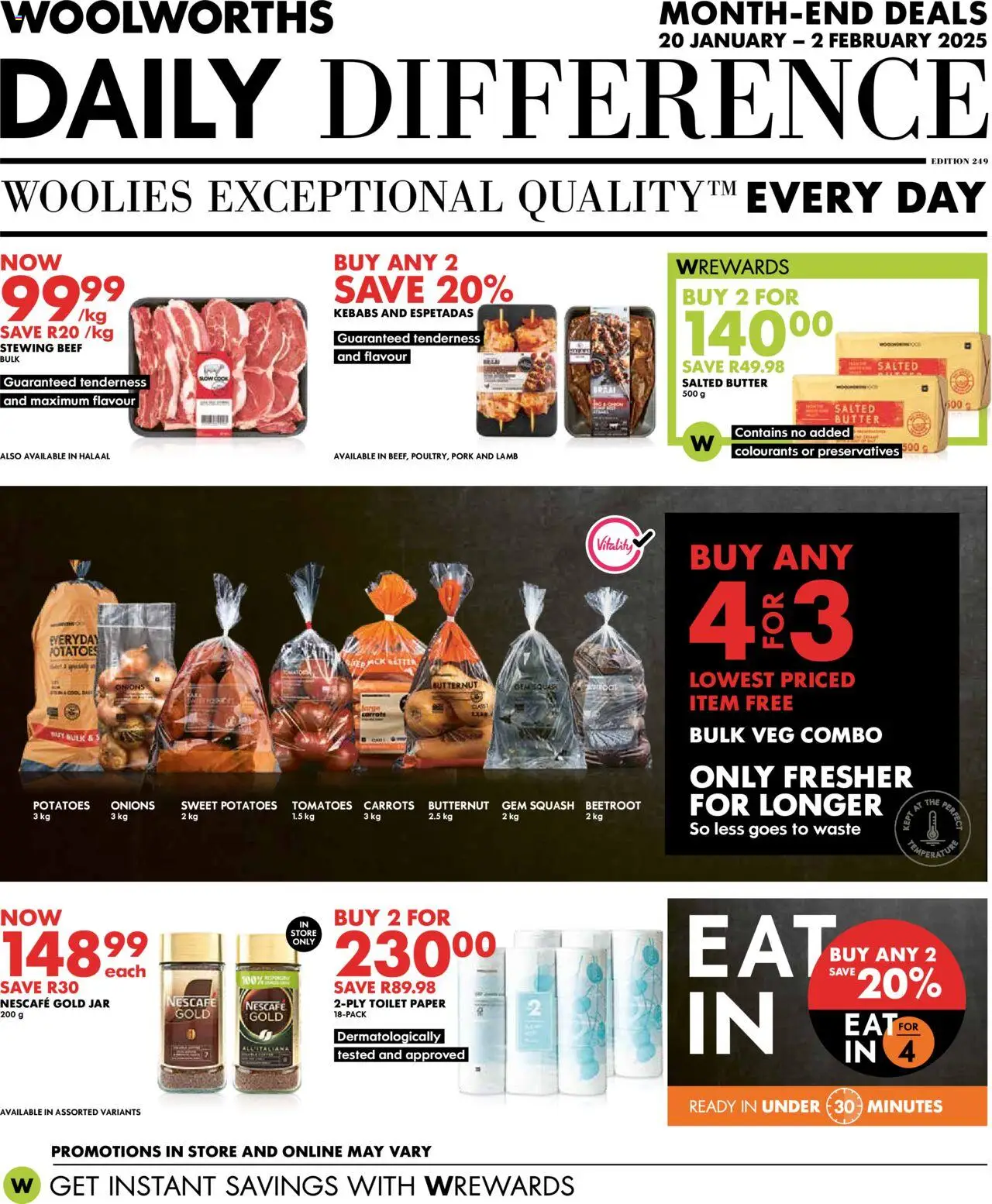 Woolworths Daily Difference - Gauteng from 20/01 - 02/02/2025