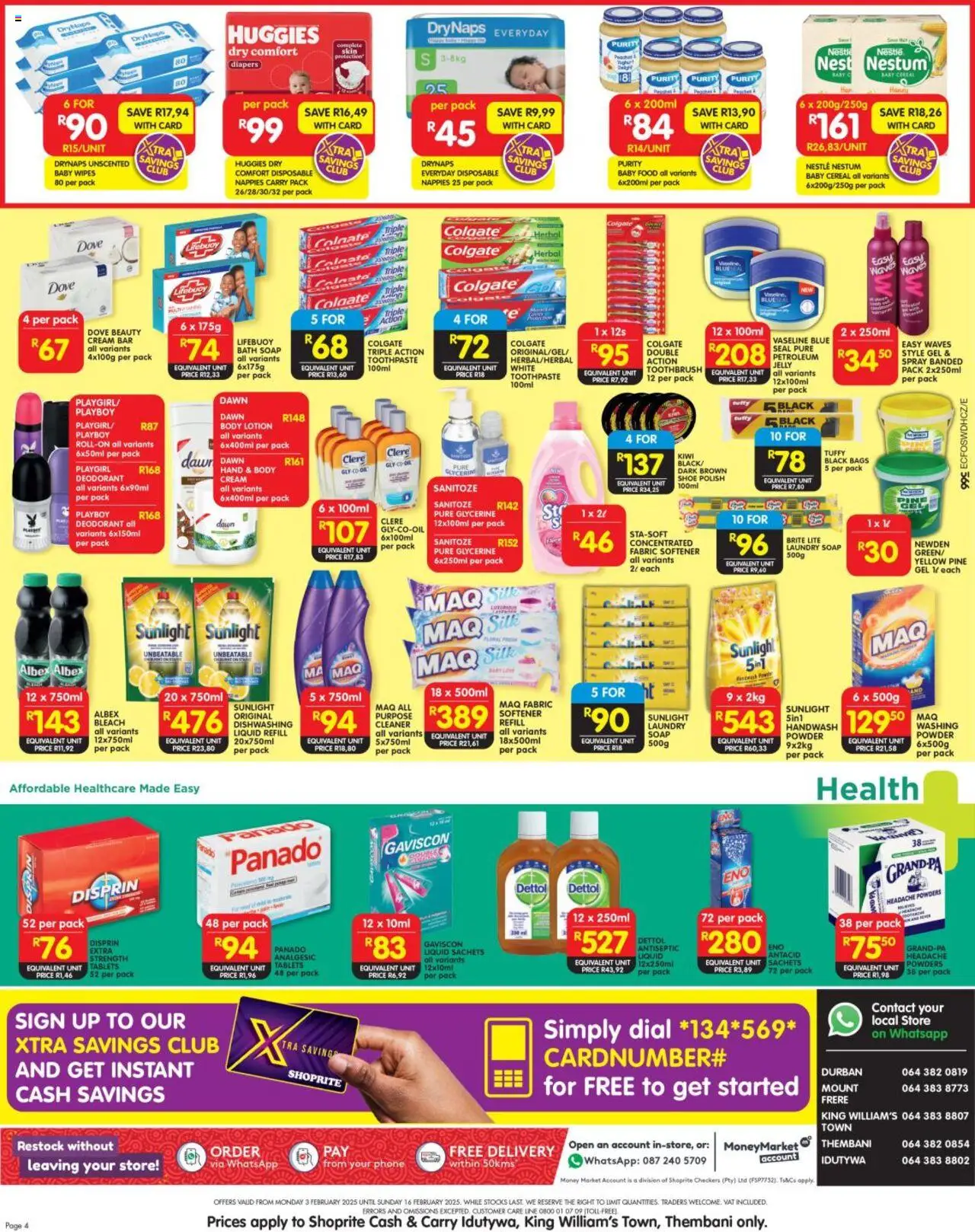 Shoprite Eastern Cape - Cash & Carry Mid-Month Deals Idutywa, King William's Town & Thembani 03/02 - 16/02/2025 >> Catalogue - page 4