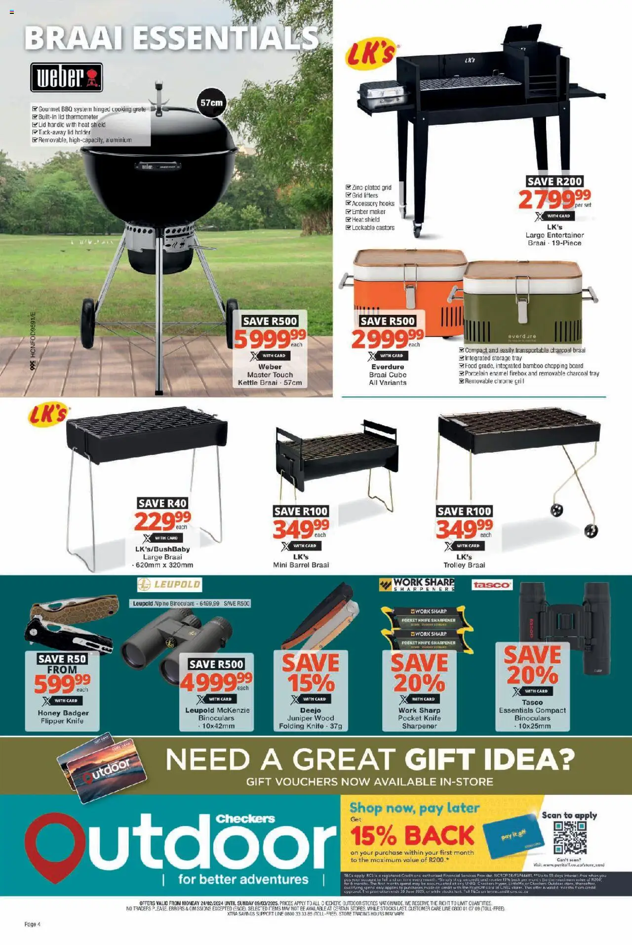 Checkers Outdoor February Month-End Promotion 24/02 - 09/03/2025 >> Catalogue - page 4