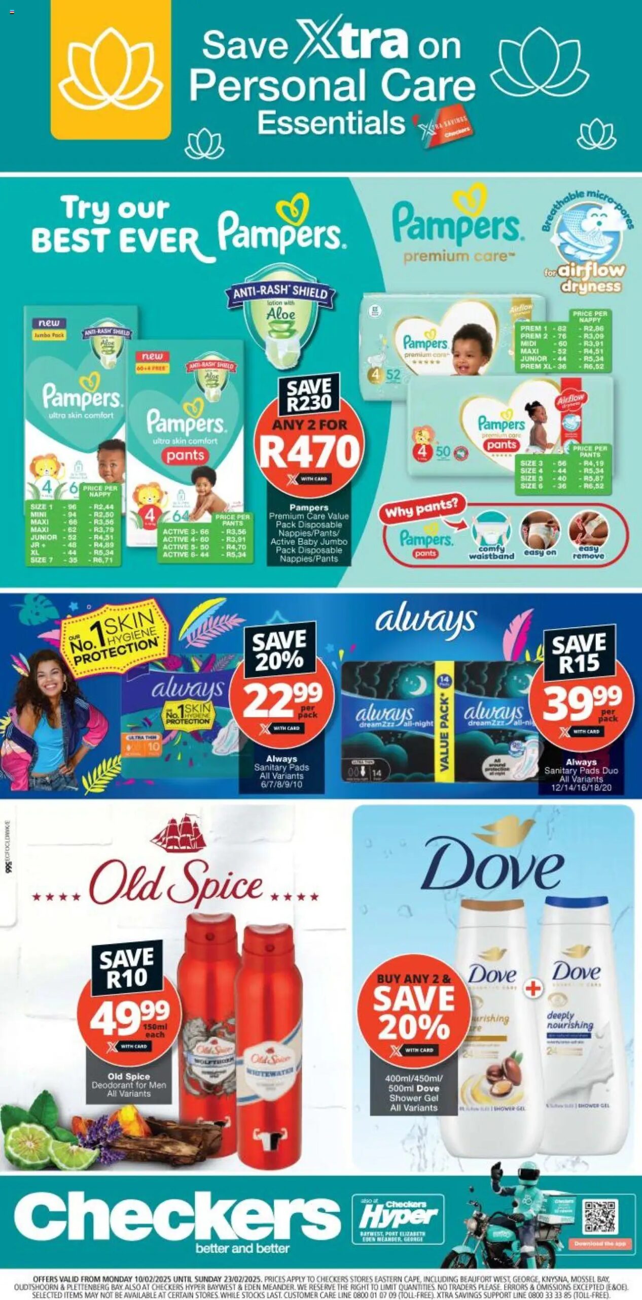 Checkers Eastern Cape - Personal Care Essentials Promotion 10/02 - 23/02/2025