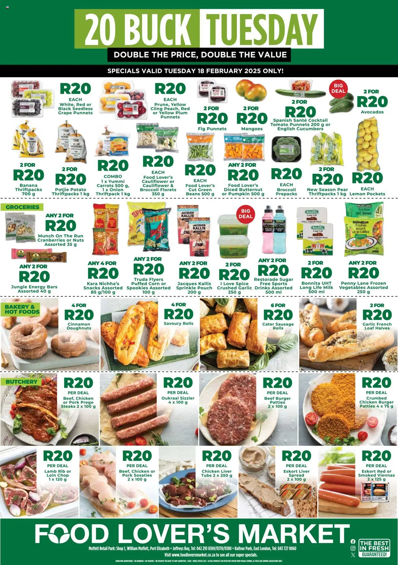 Food Lover's Market Eastern Cape - 20 Buck Tuesday from 18/02 - 18/02/2025