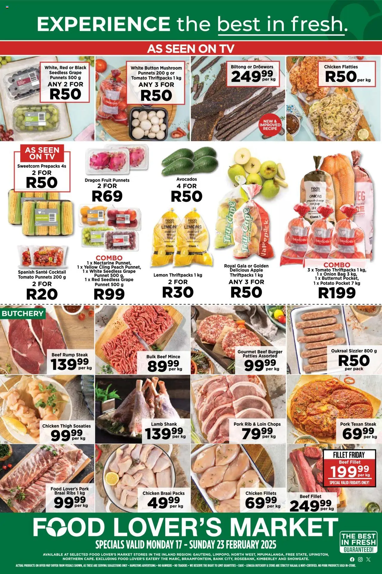 Food Lover's Market Inland Provinces - Weekly Specials from 17/02 - 23/02/2025