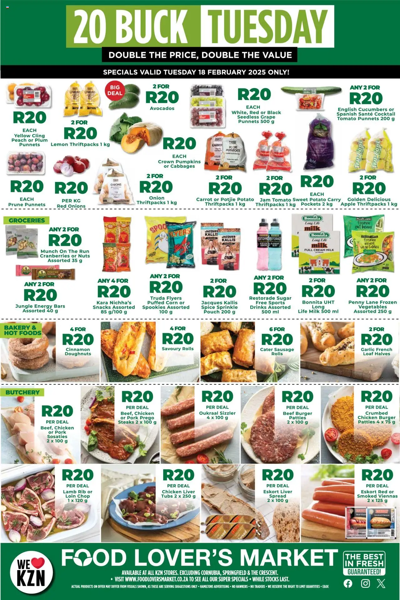 Food Lover's Market KwaZulu-Natal - 20 Buck Tuesday from 18/02 - 18/02/2025