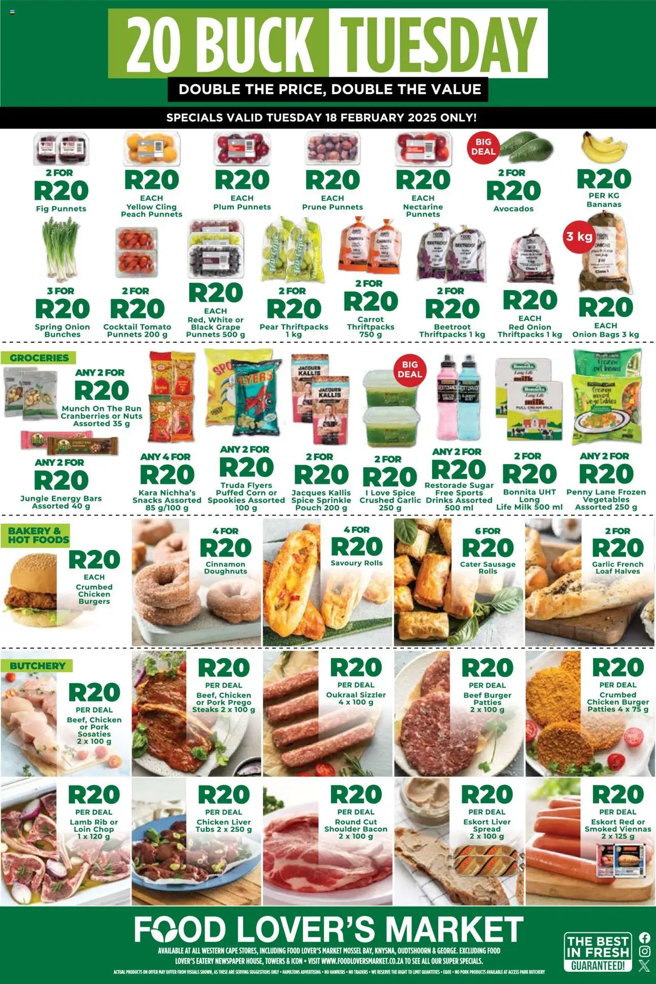 Food Lover's Market Western Cape - 20 Buck Tuesday from 18/02 - 18/02/2025