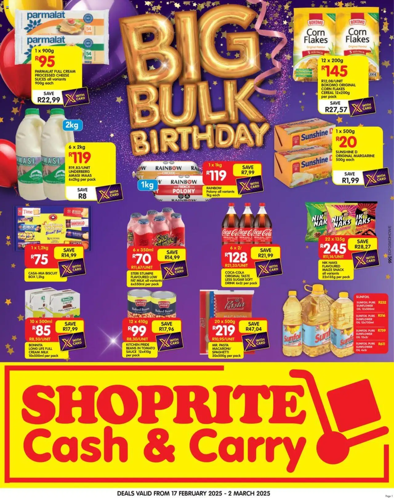 Shoprite Eastern Cape - Cash & Carry Birthday Savings 17/02 - 02/03/2025