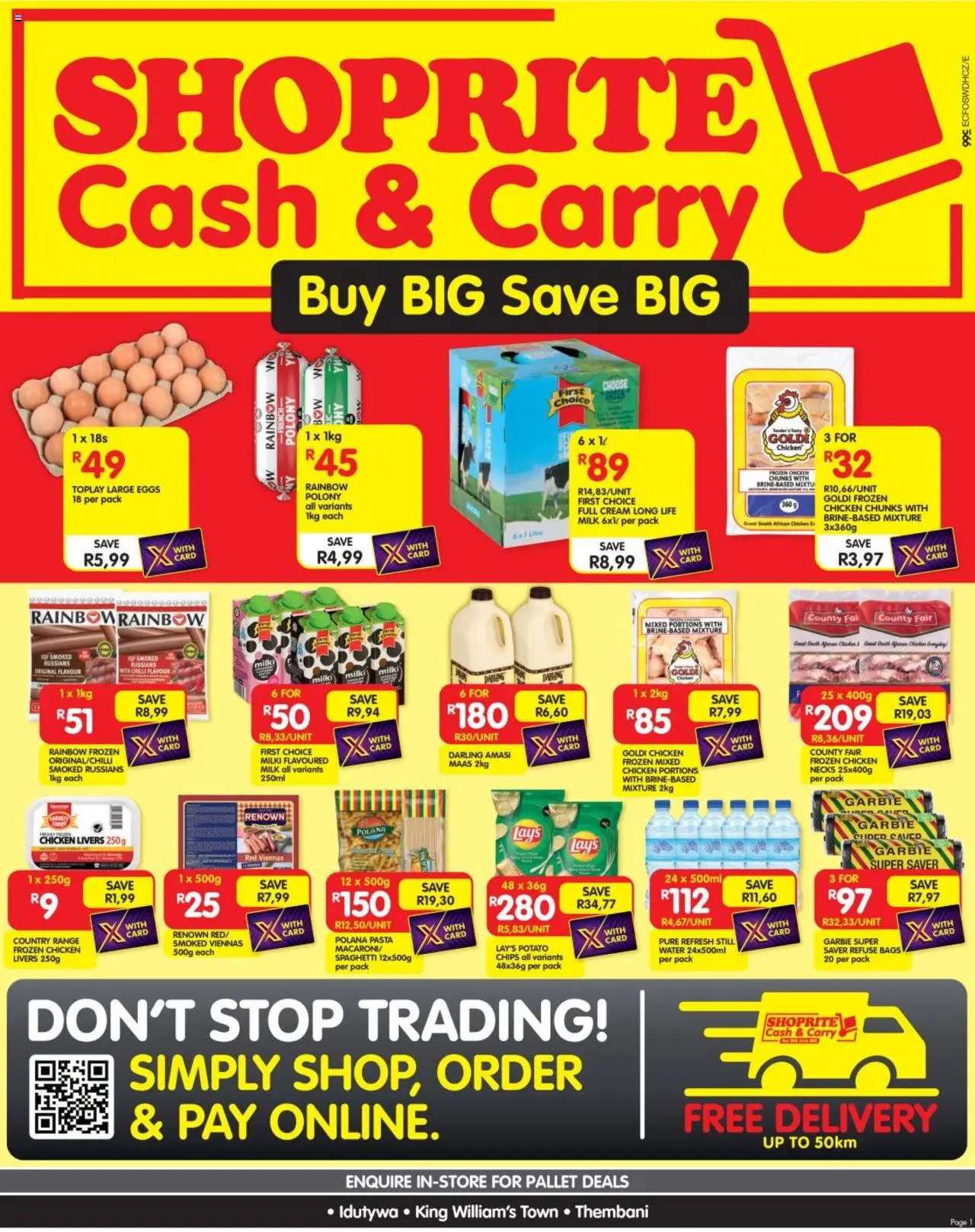 Shoprite Eastern Cape - Cash & Carry Mid-Month Deals Idutywa, King William's Town & Thembani 03/02 - 16/02/2025