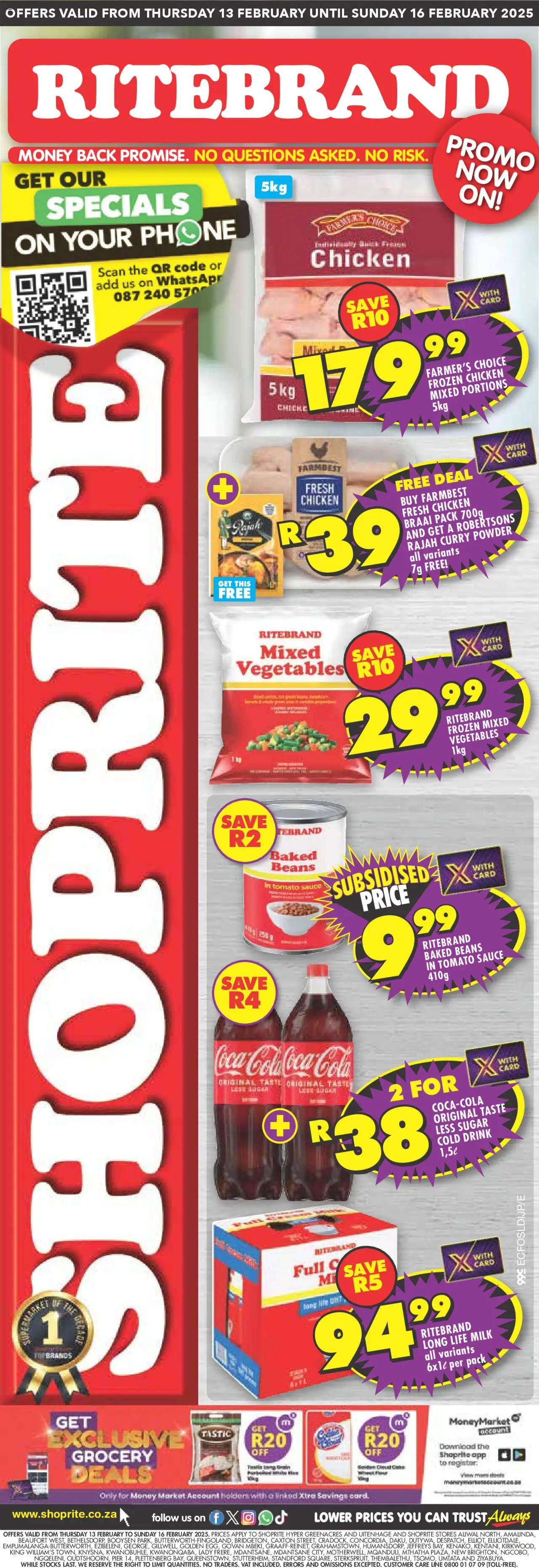 Shoprite Eastern Cape - Ritebrand 13/02 - 16/02/2025 >> Catalogue