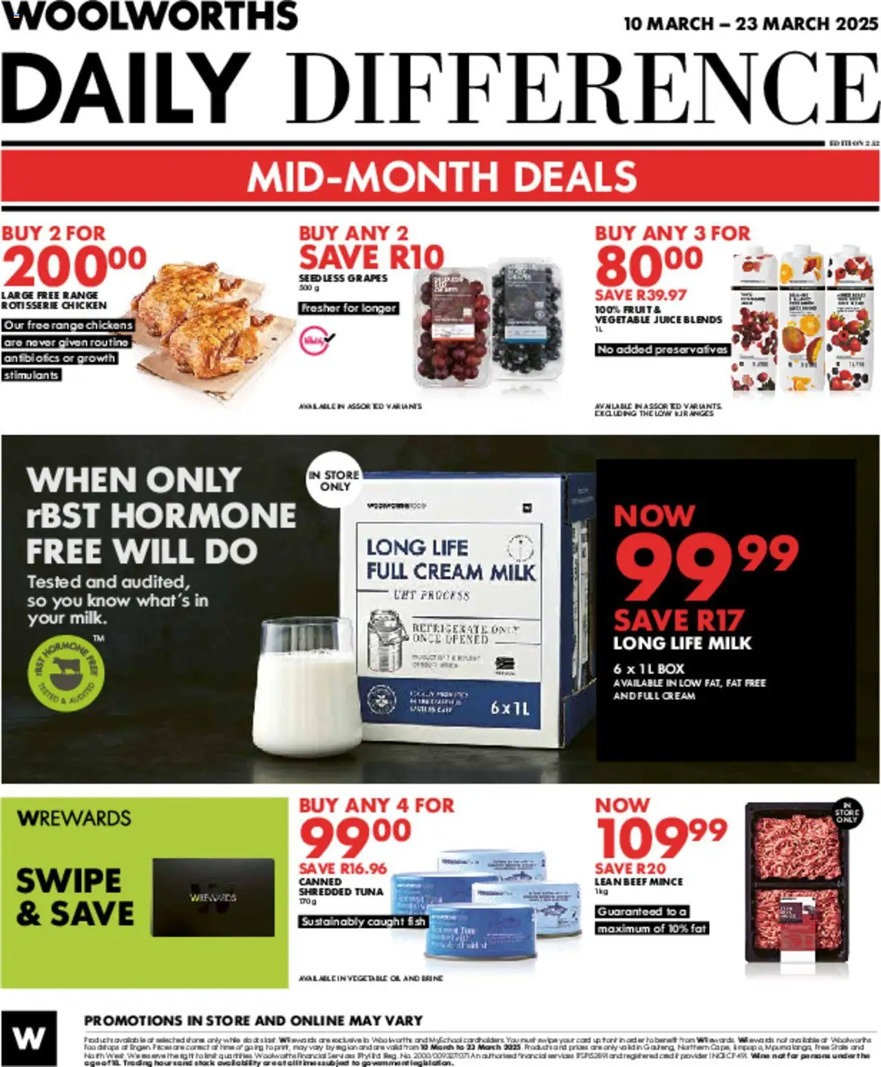 Woolworths Daily Difference - Gauteng from 10/03 - 23/03/2025 > Promotions - page 8