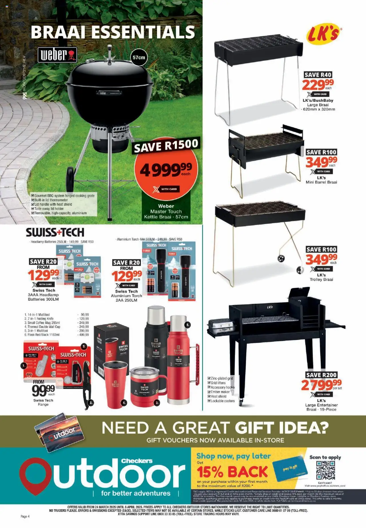 Checkers Outdoor March Month-End Promotion 24/03 - 06/04/2025 >> Catalogue - page 4