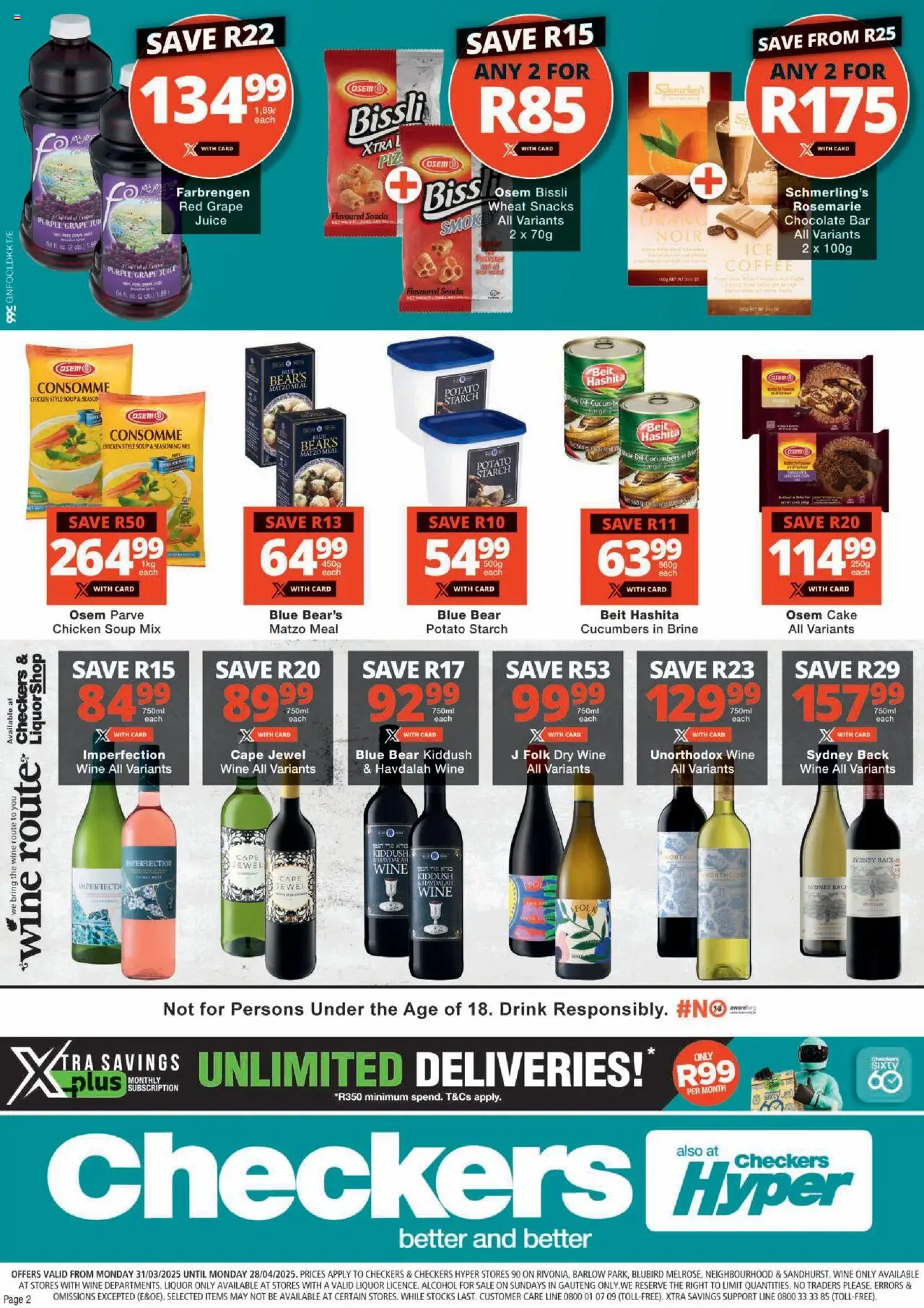 Checkers Gauteng - Passover Promotion 31/03 - 28/04/2025 >> Catalogue - page 2