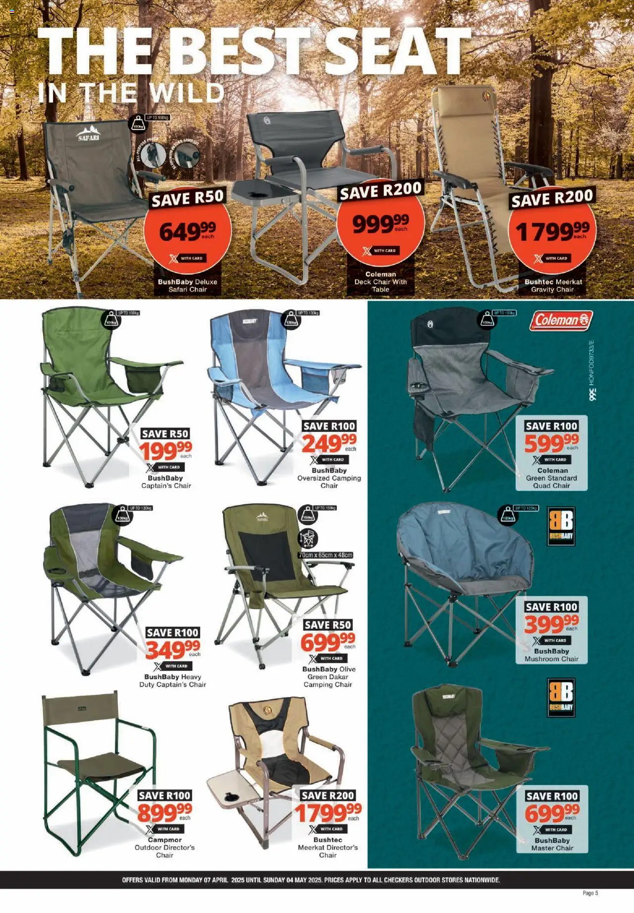 Checkers Outdoor Easter Promotion 07/04 - 04/05/2025 >> Catalogue - page 5
