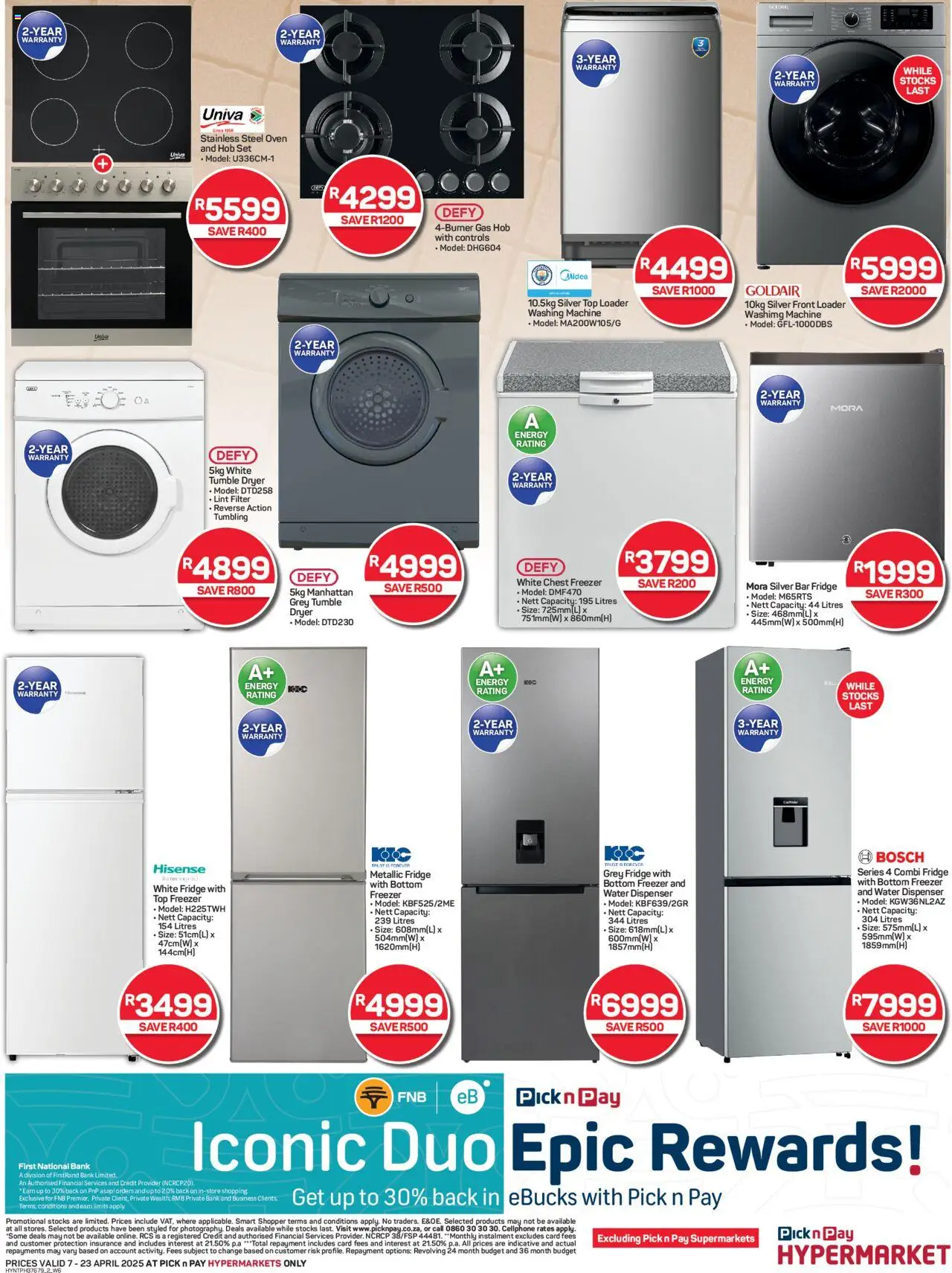 Pick n Pay Hyper Audio & Appliance Specials from 07/04 - 23/04/2025 > Promotions - page 2