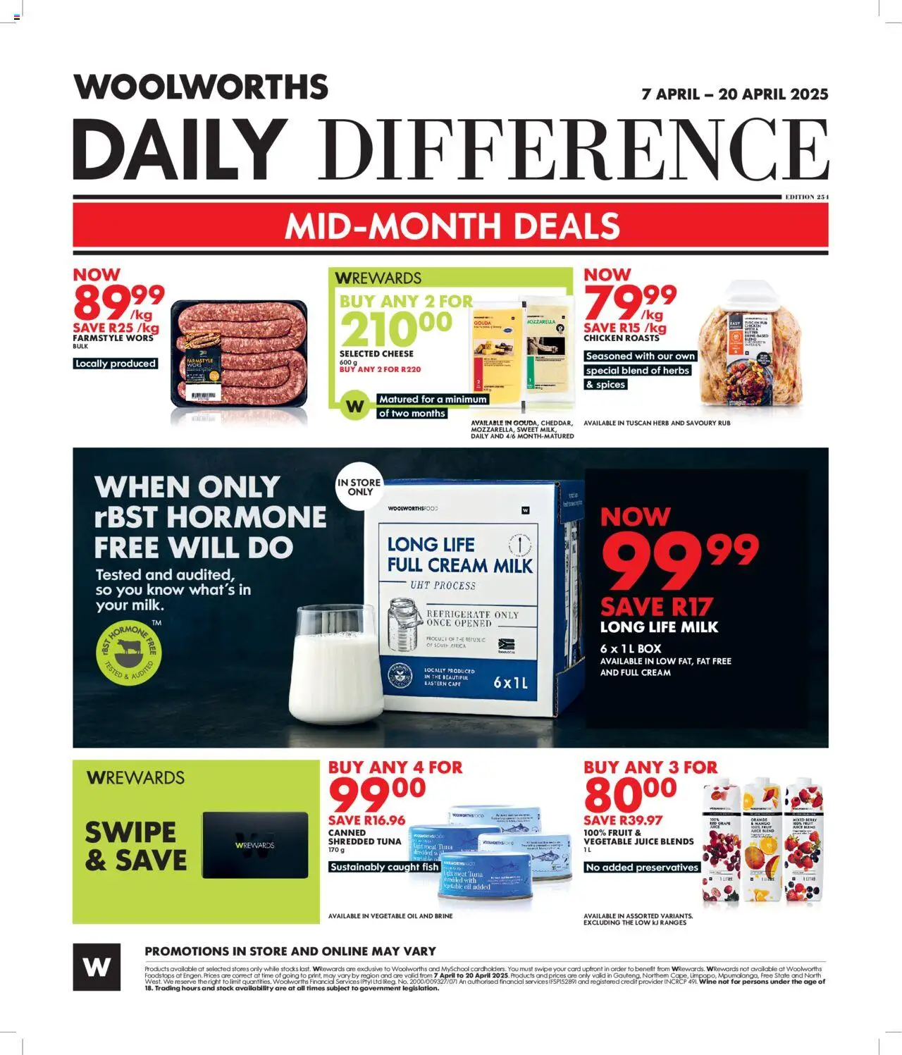 Woolworths Daily Difference - Gauteng from 07/04 - 20/04/2025 > Promotions - page 8