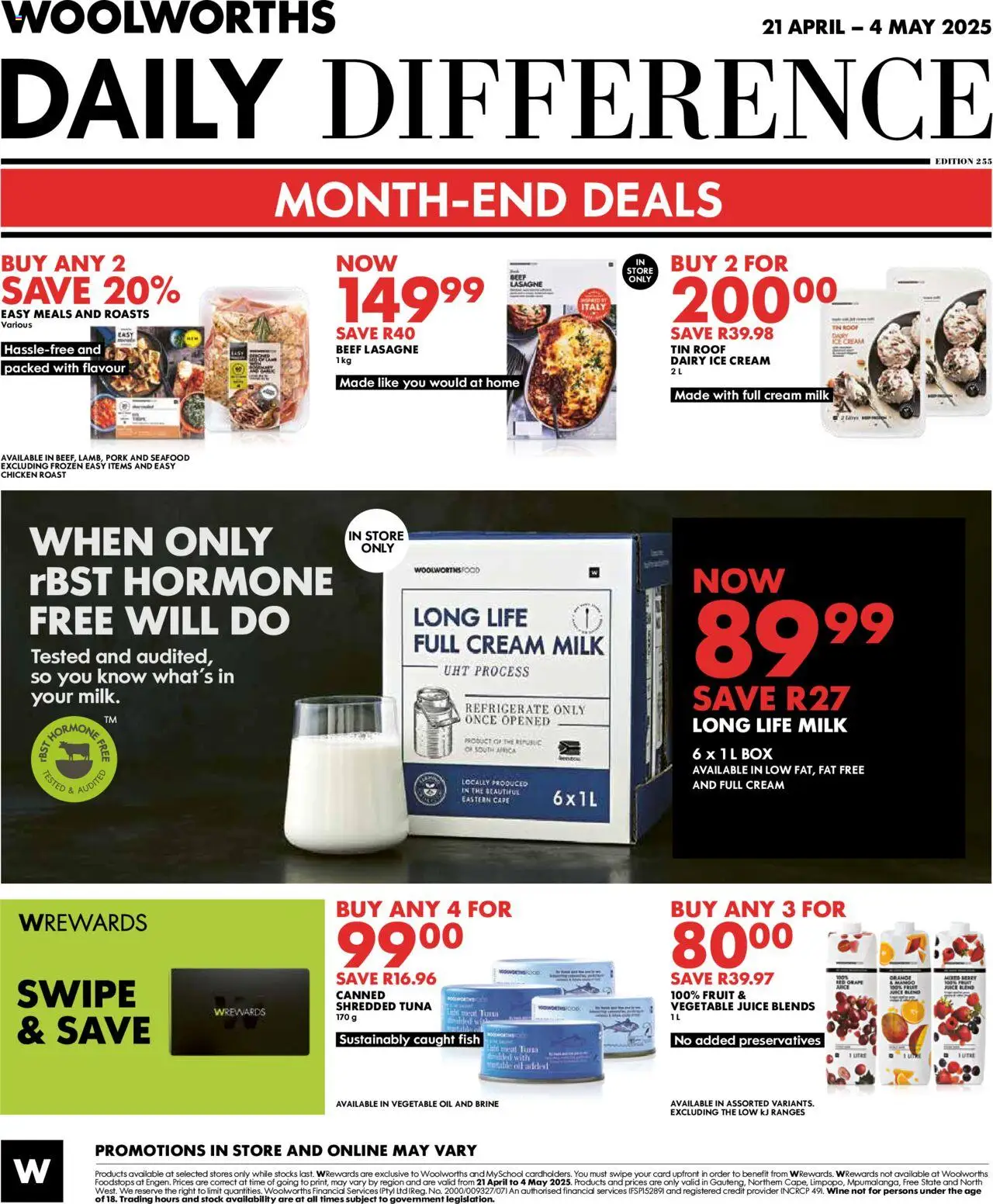 Woolworths Daily Difference - Gauteng from 21/04 - 04/05/2025 > Promotions - page 12
