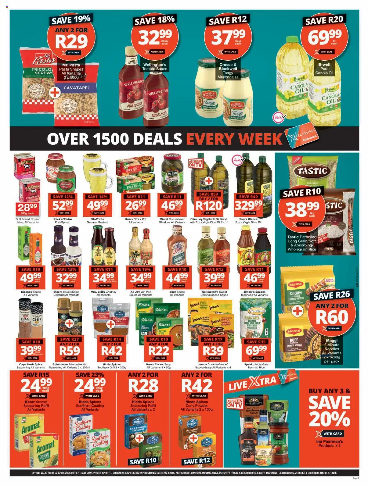 Checkers Gauteng - April Month-End Promotion 22/04 - 11/05/2025 >> Catalogue - page 9