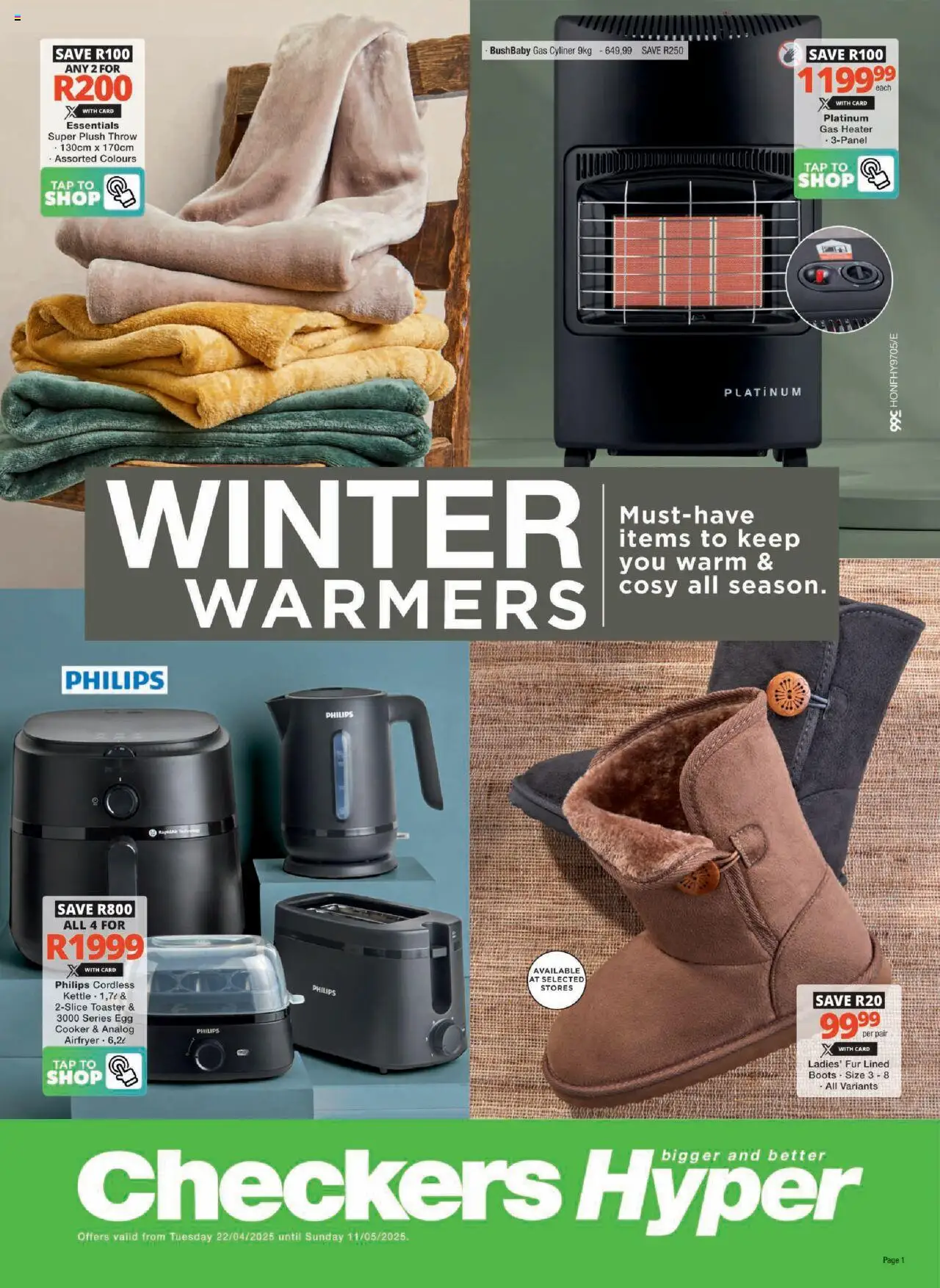 Checkers Hyper Winter Warmers Catalogue 22/04 - 11/05/2025 >> Catalogue