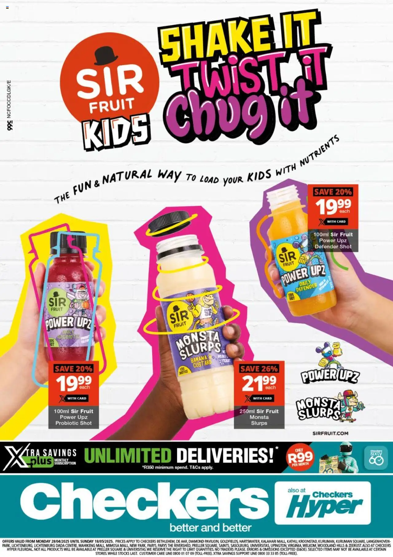 Checkers Northern Cape - Sir Fruit Kids Promotion 28/04 - 18/05/2025
