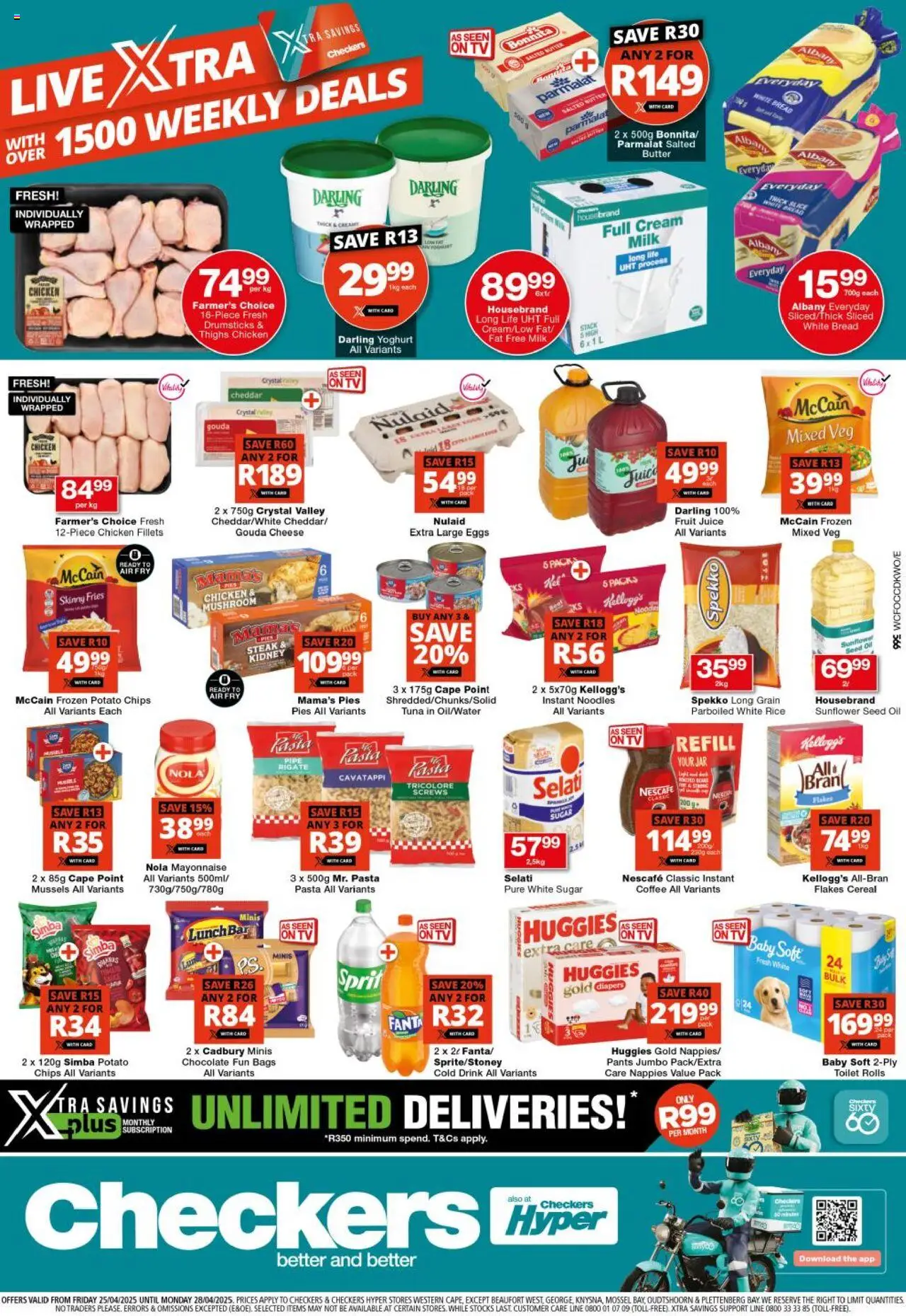 Checkers Western Cape - Live Xtra Weekly Deals 25/04 - 28/04/2025 >> Catalogue
