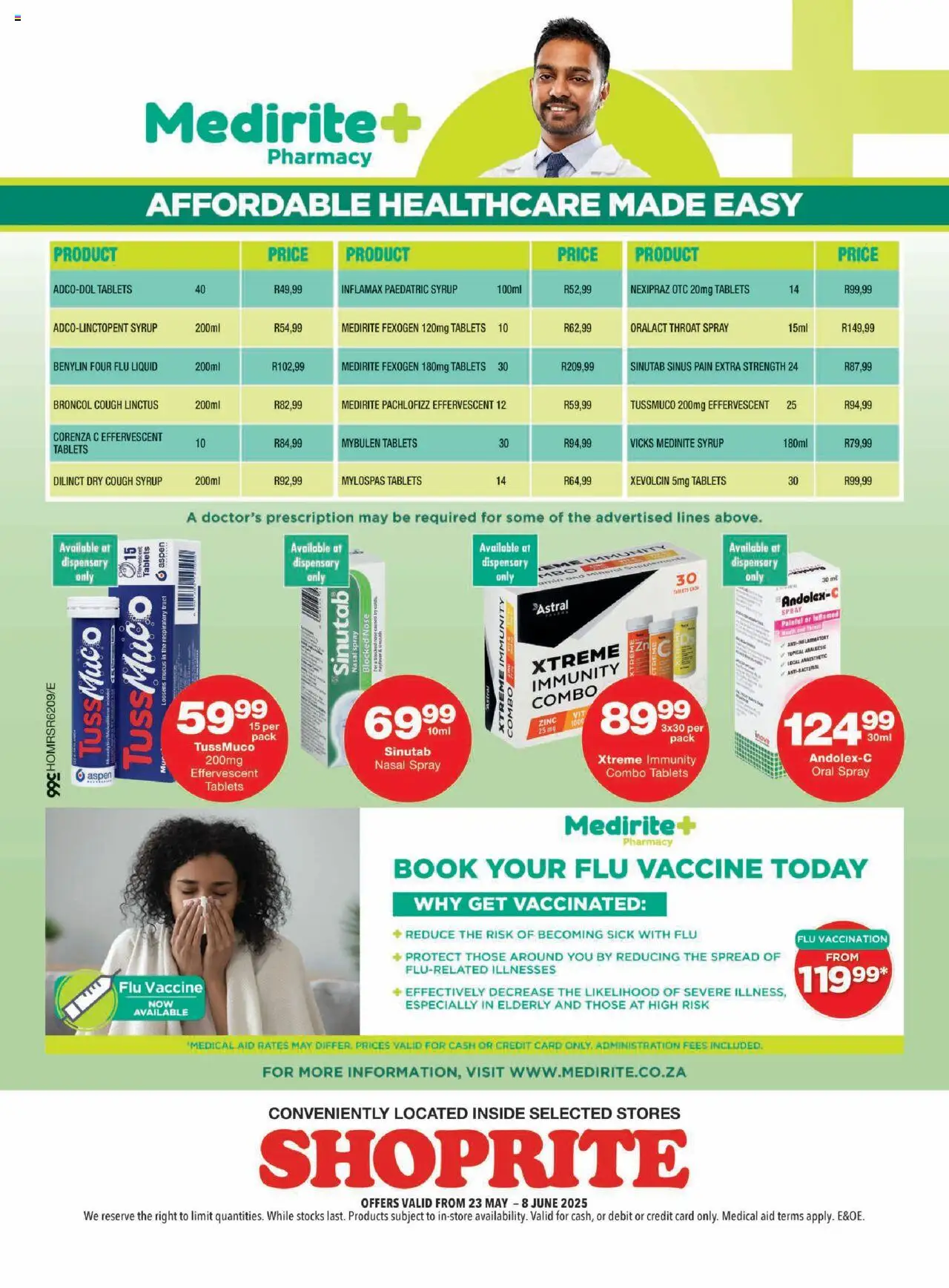 Shoprite Medirite Savings Leaflet 23/05 - 08/06/2025 >> Catalogue - page 4