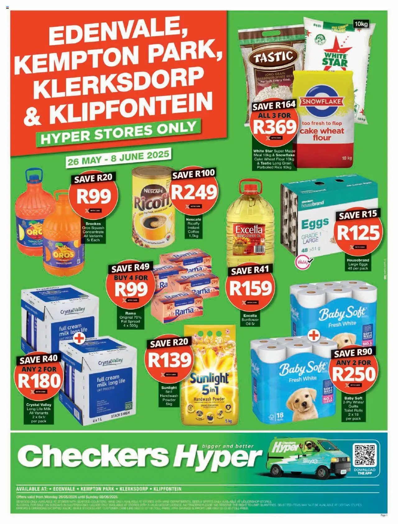 Checkers Gauteng - Hyper May Month-End Promotion Selected Stores 26/05 - 08/06/2025