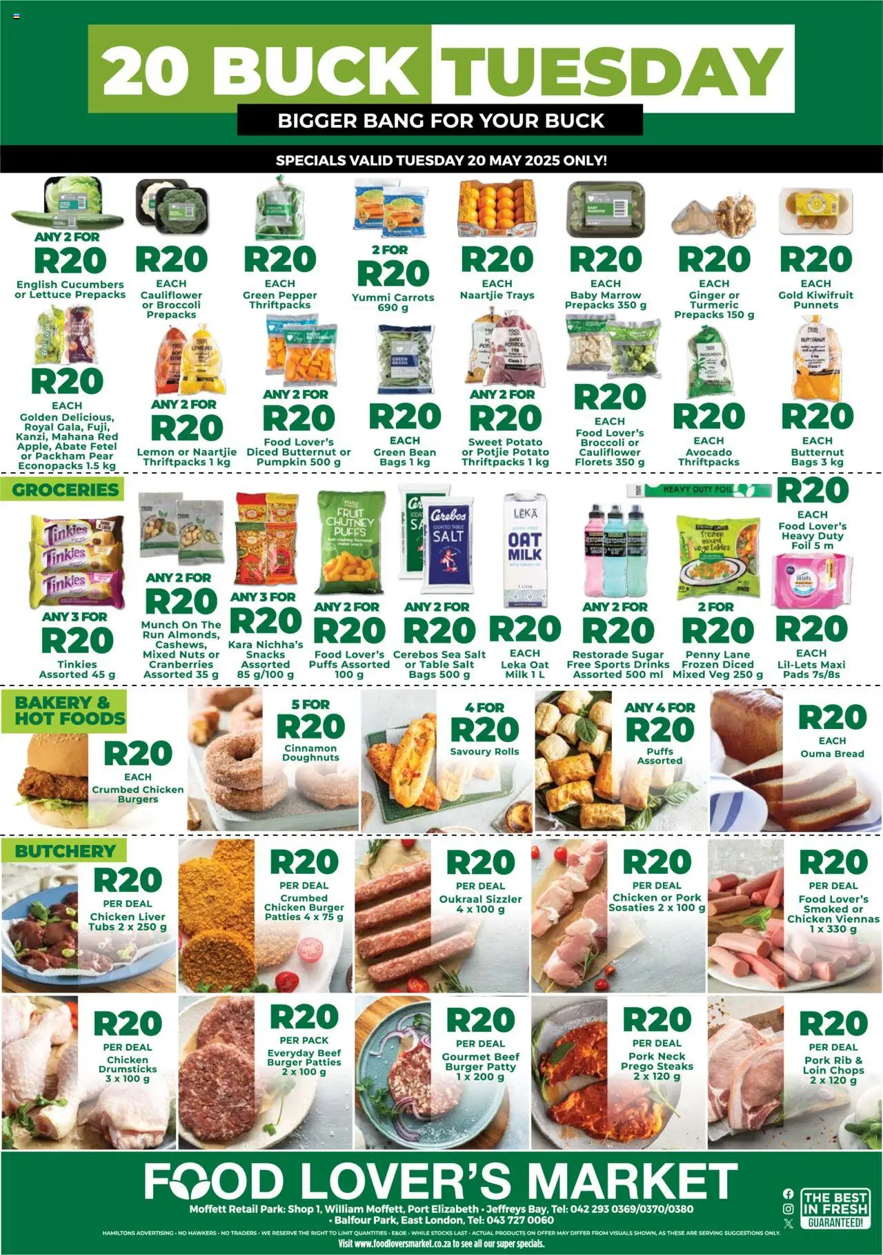 Food Lover's Market Eastern Cape - R20 Buck Tuesday from 20/05 - 20/05/2025