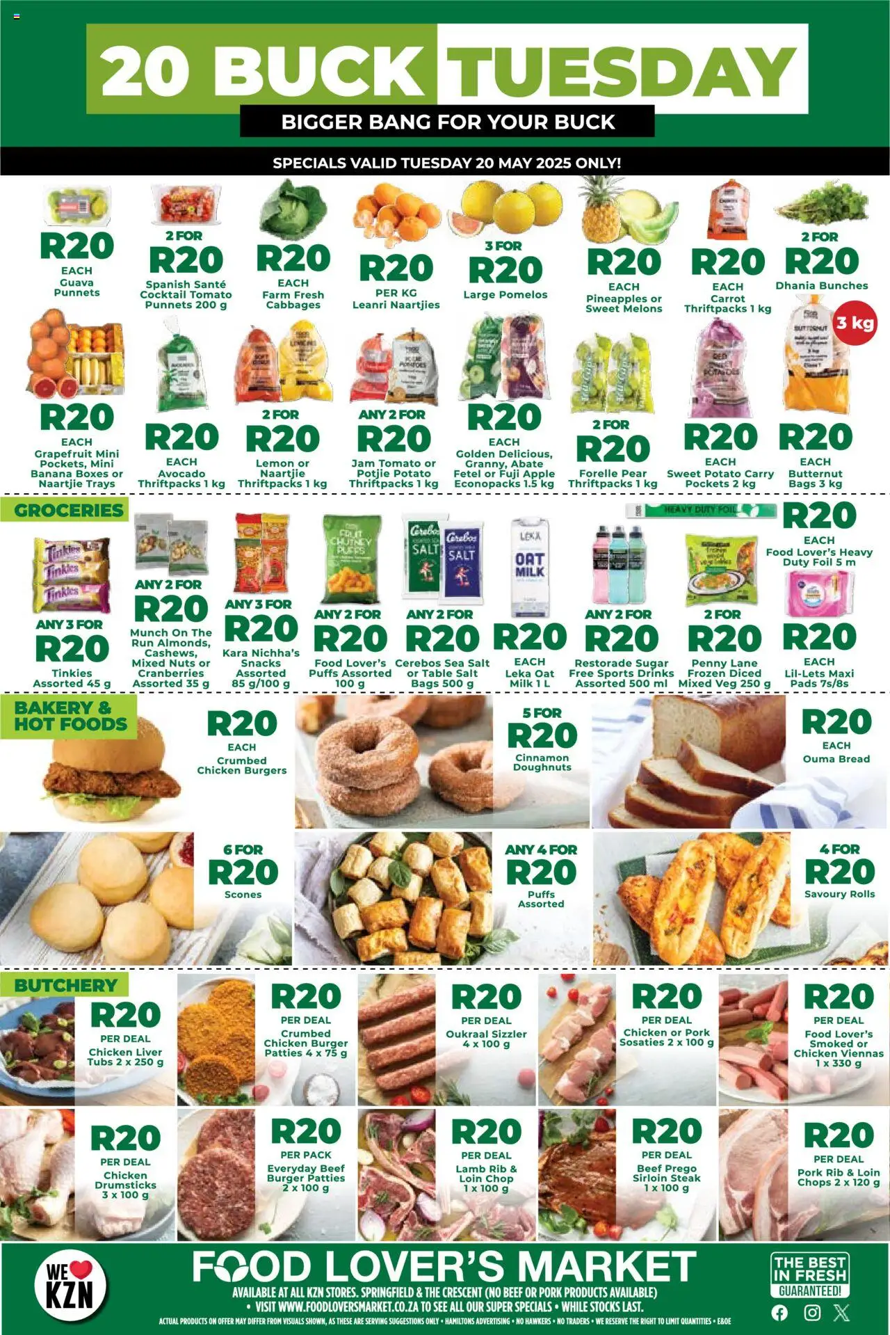Food Lover's Market KwaZulu-Natal - R20 Buck Tuesday from 20/05 - 20/05/2025