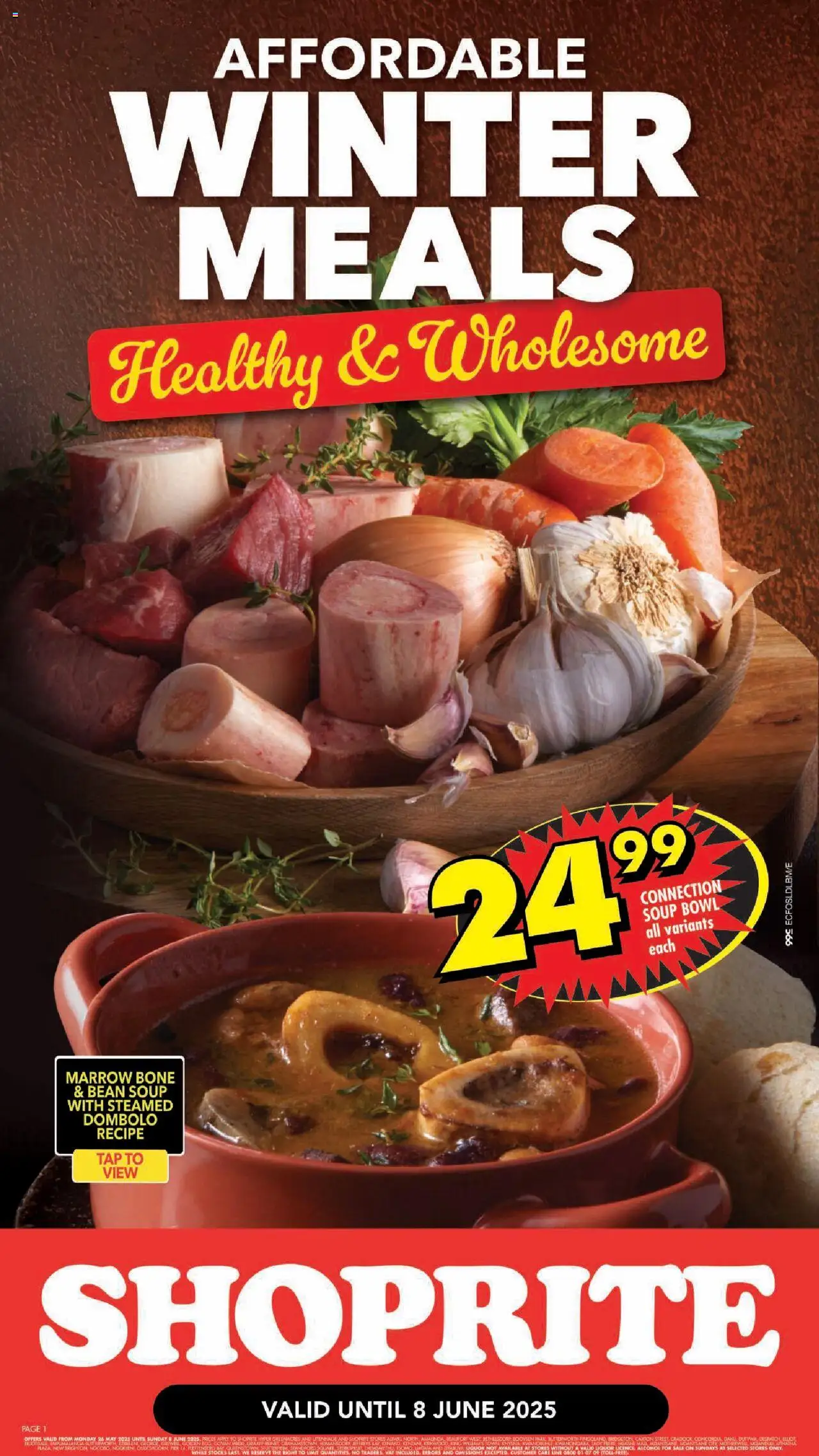 Shoprite Eastern Cape - Affordable Winter Meals 26/05 - 08/06/2025