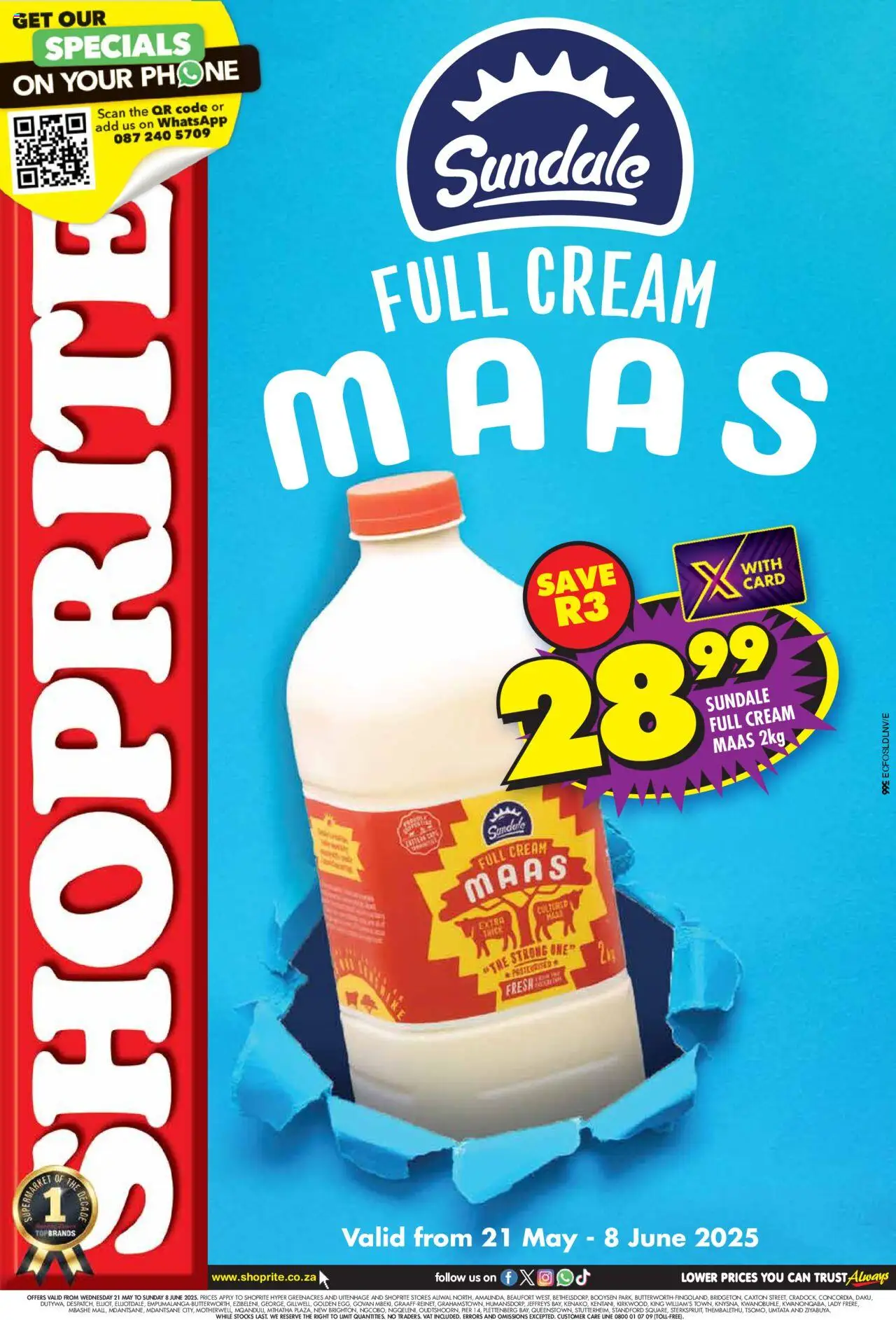 Shoprite Eastern Cape - Maas Deals 21/05 - 08/06/2025