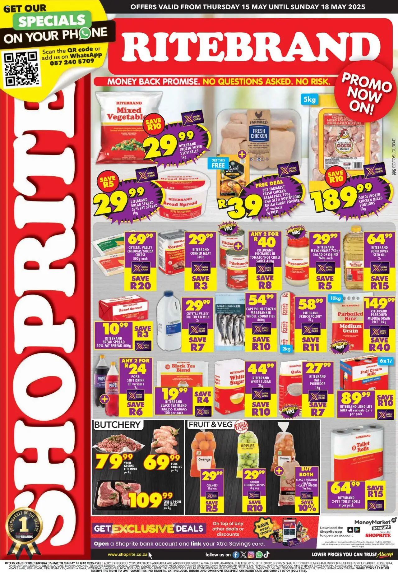 Shoprite Eastern Cape - Ritebrand Savings 15/05 - 18/05/2025 >> Catalogue